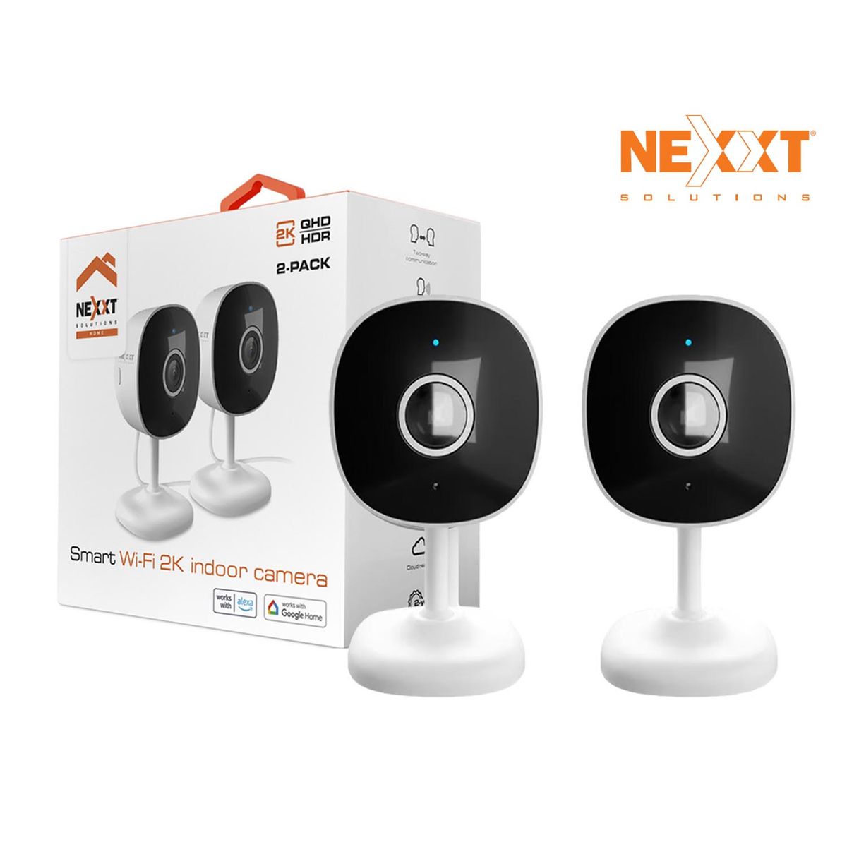 NEXXT SOLUTIONS - Cámara Vigilancia NHC-I710 2 PACK 3MP Nexxt Interior Visión Noche Deteccion movimiento