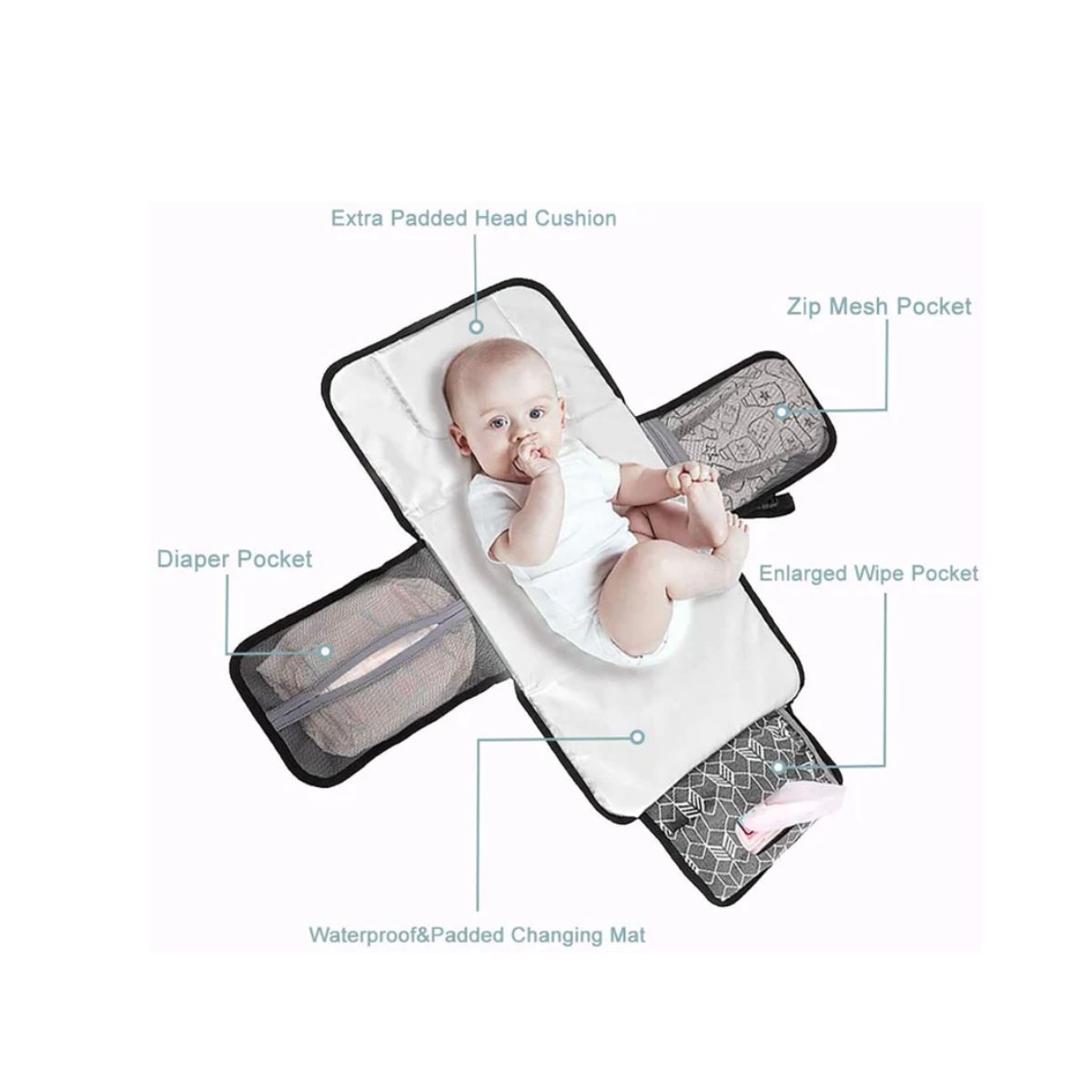 GENERICO - CAMBIADOR  DE PAÑALES  PARA BEBÉ PORTATIL