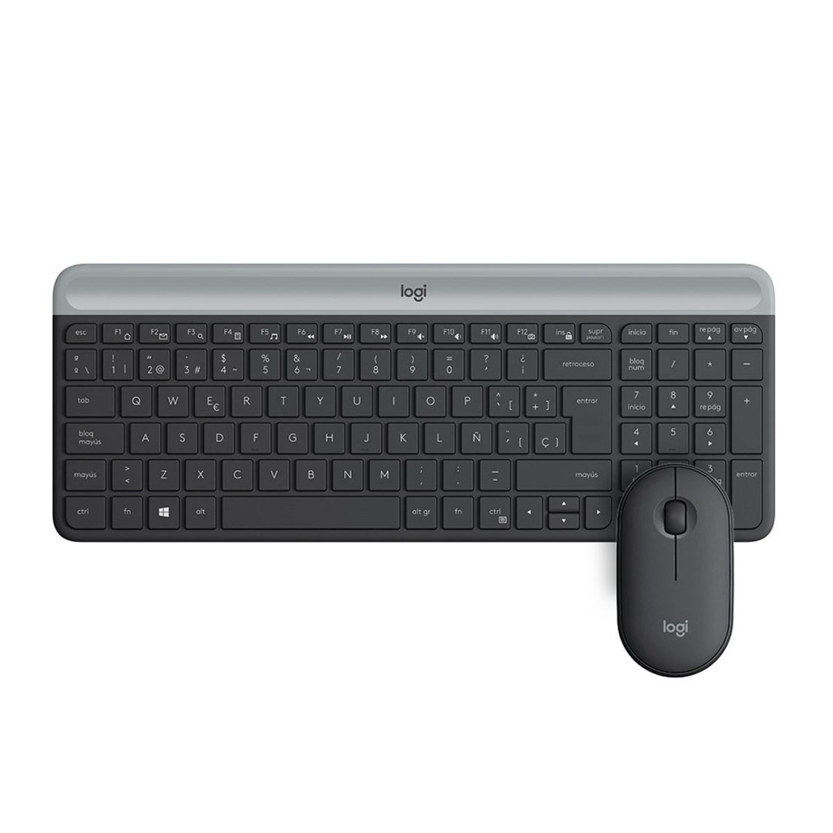 LOGITECH - Teclado Y Mouse Inalámbricos Logitech Mk470, Diseño Slim, Usb, Color Negro, Alta Compatibi