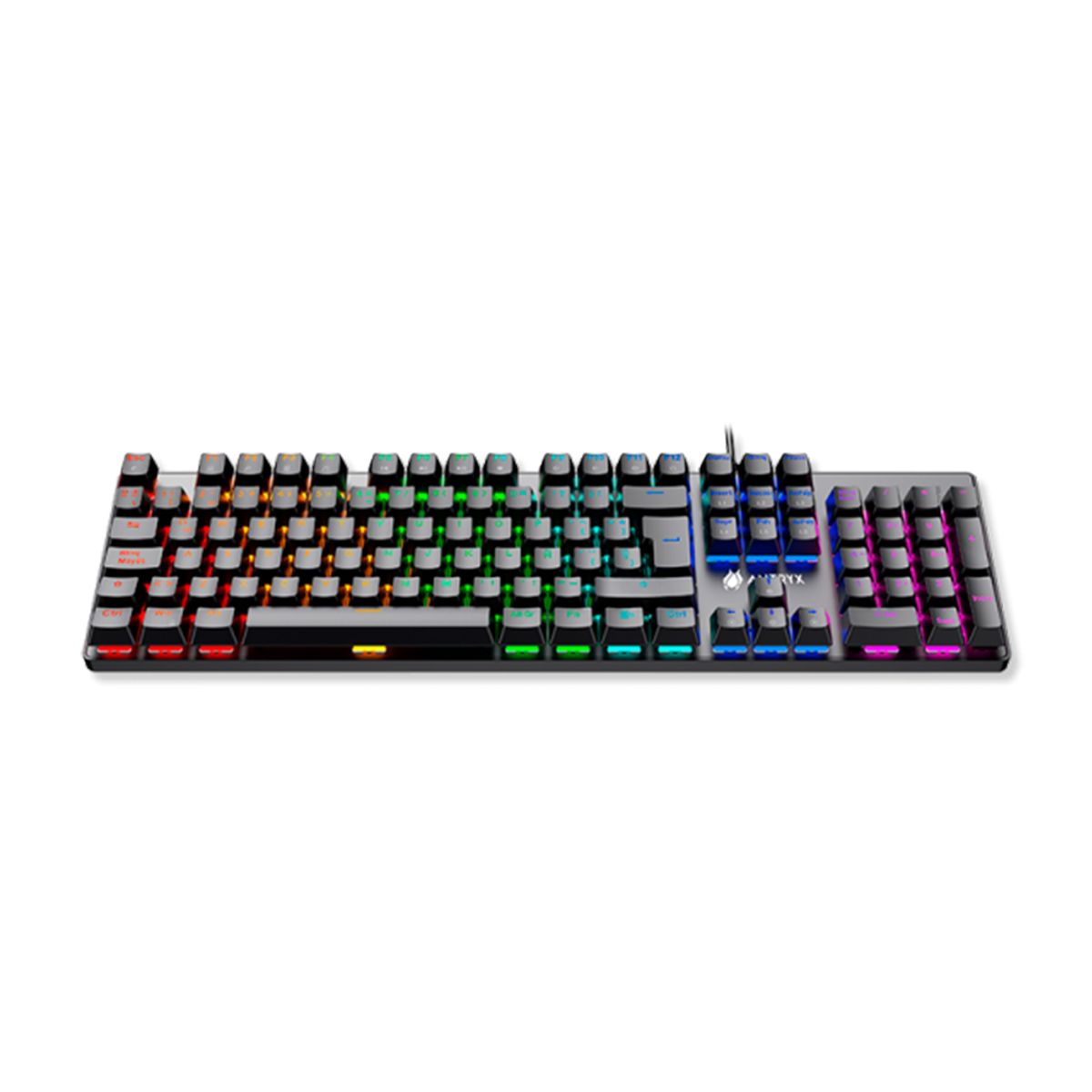 ANTRYX - Teclado Gaming Antryx Mk-760L Sw-Blue Rgb Mecánico Retroiluminado 104 Teclas Azul