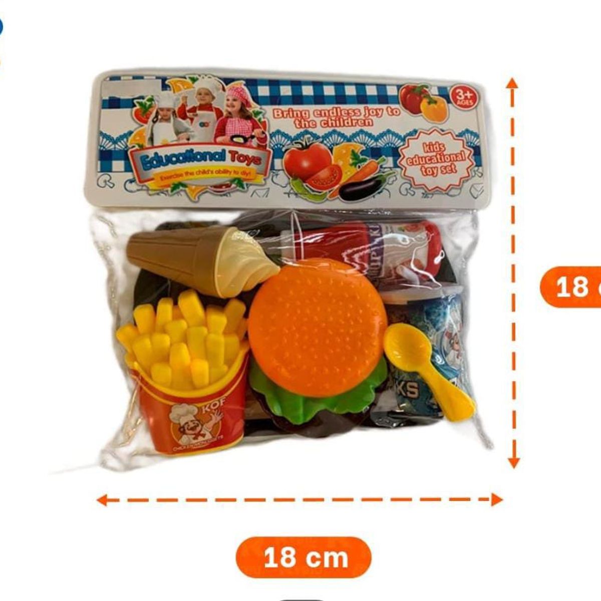 GENERICO - SET DE JUEGUTE DE COMIDA RÁPIDA INFANTIL