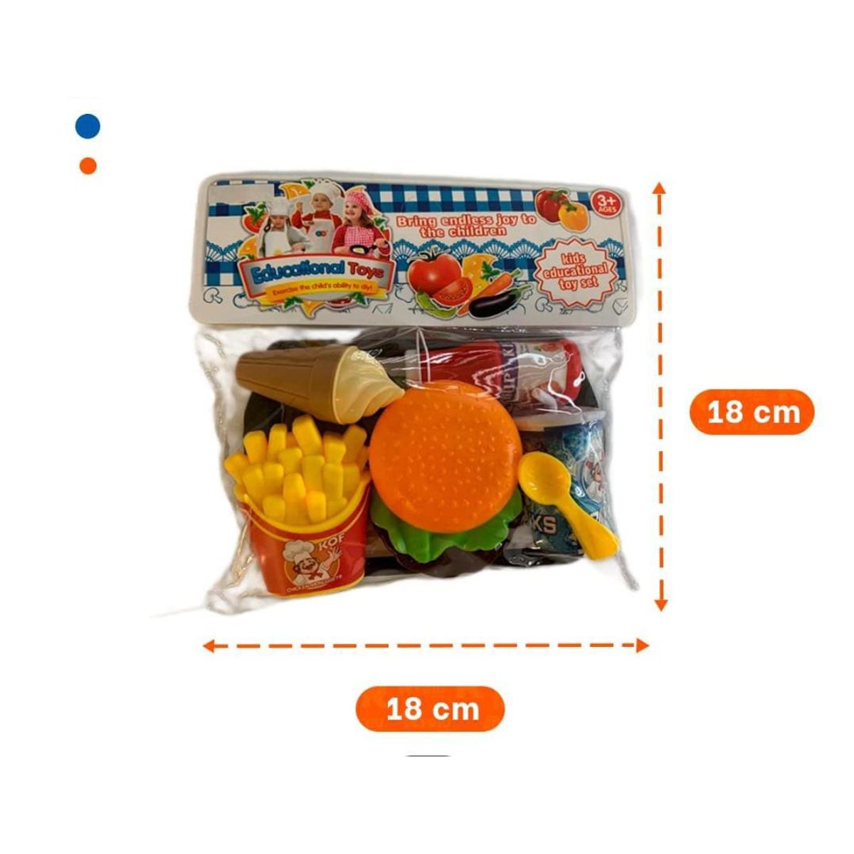 GENERICO - SET DE JUEGUTE DE COMIDA RÁPIDA INFANTIL