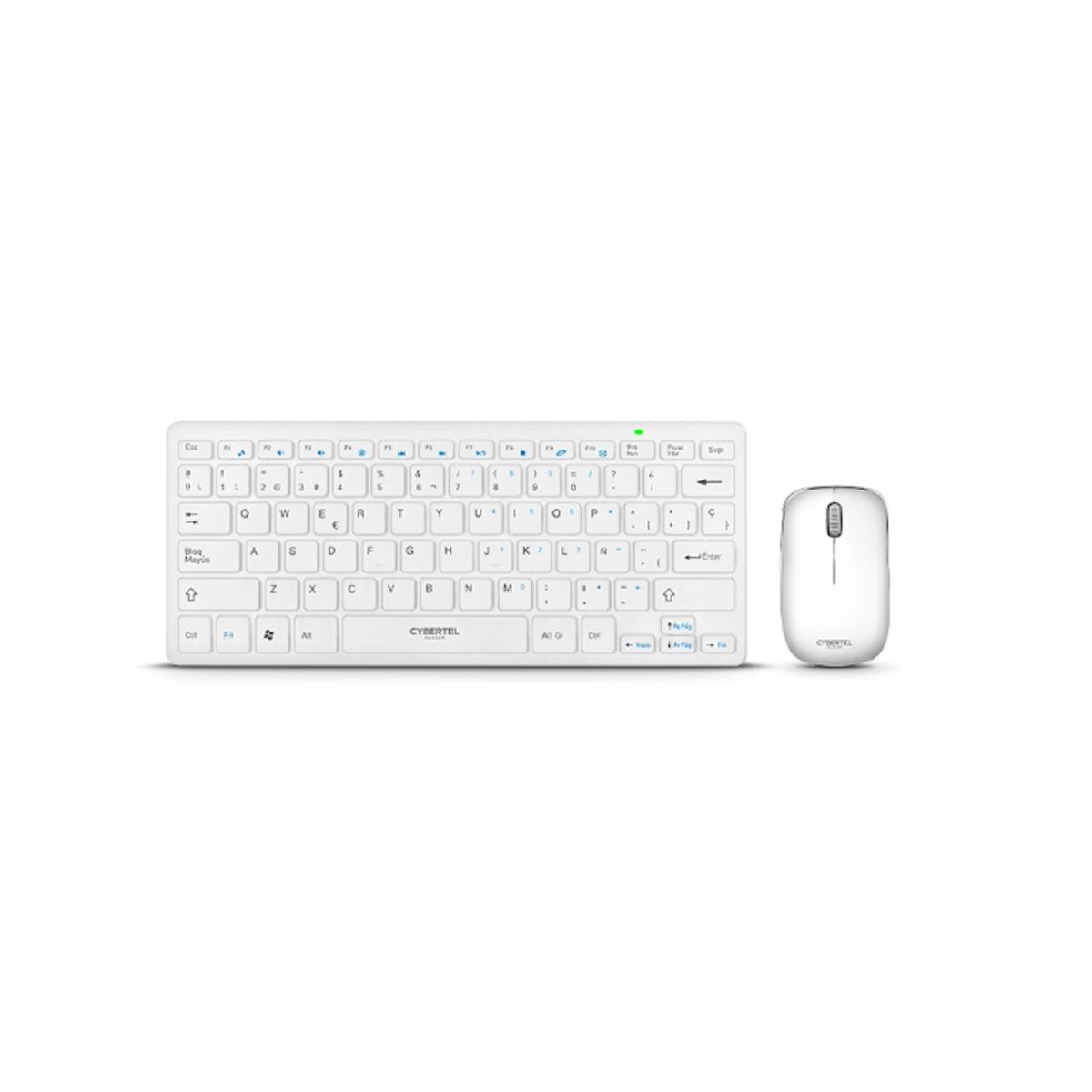 CYBERTEL - Kit HACKER WHITE CYB WT803W Teclado + Mouse Wifi CYBERTEL