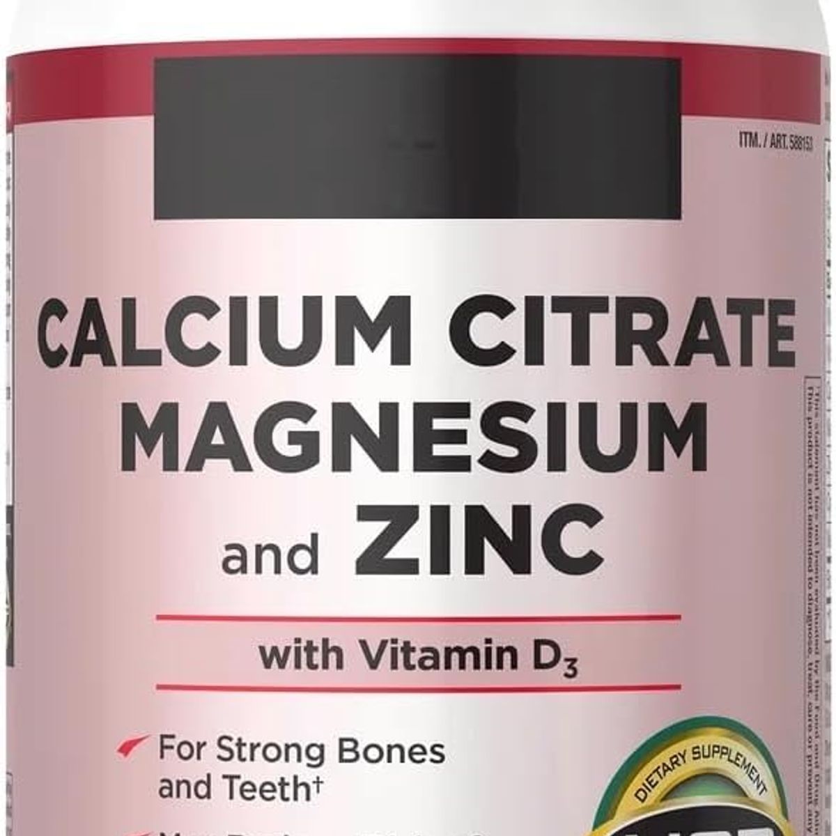 GENERICO - Calcio Magnesio y Zinc con Vitamina D3 – 500 tabletas
