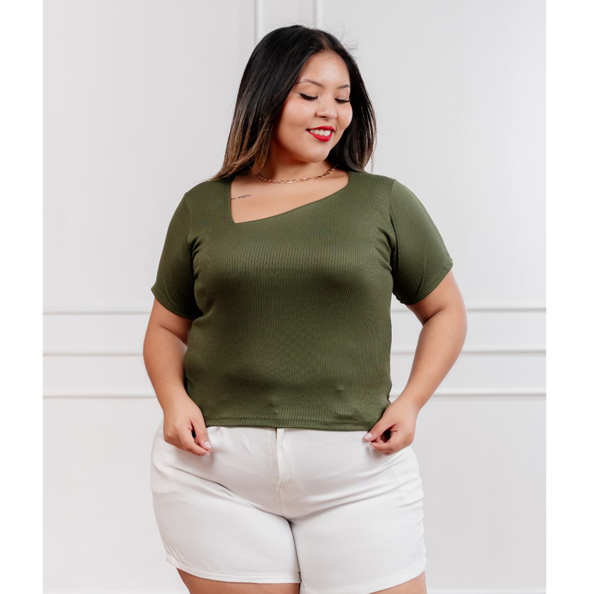 GENERICO - Polo básico mujer Asimetrico