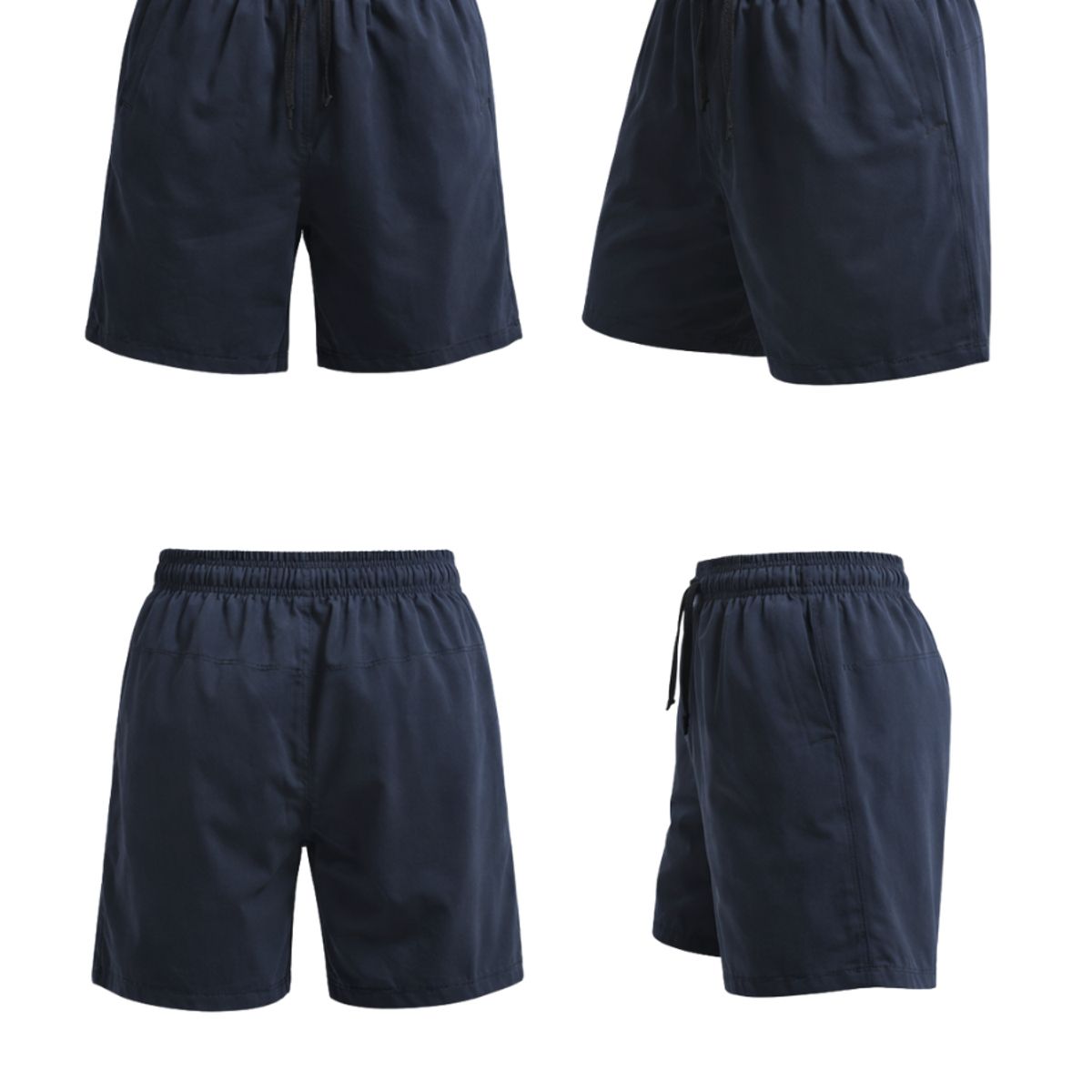 ENKI - Pack 3 Shorts Playeros Hombre ENKI Tela Nova – Negro Azul Plomo