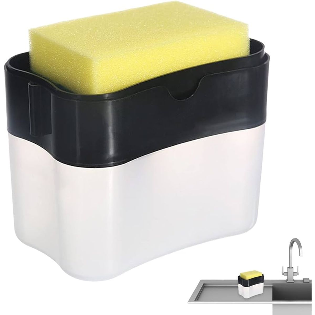 GENERICO - Dispensador de Jabón Líquido para Cocina  COLOR NEGRO