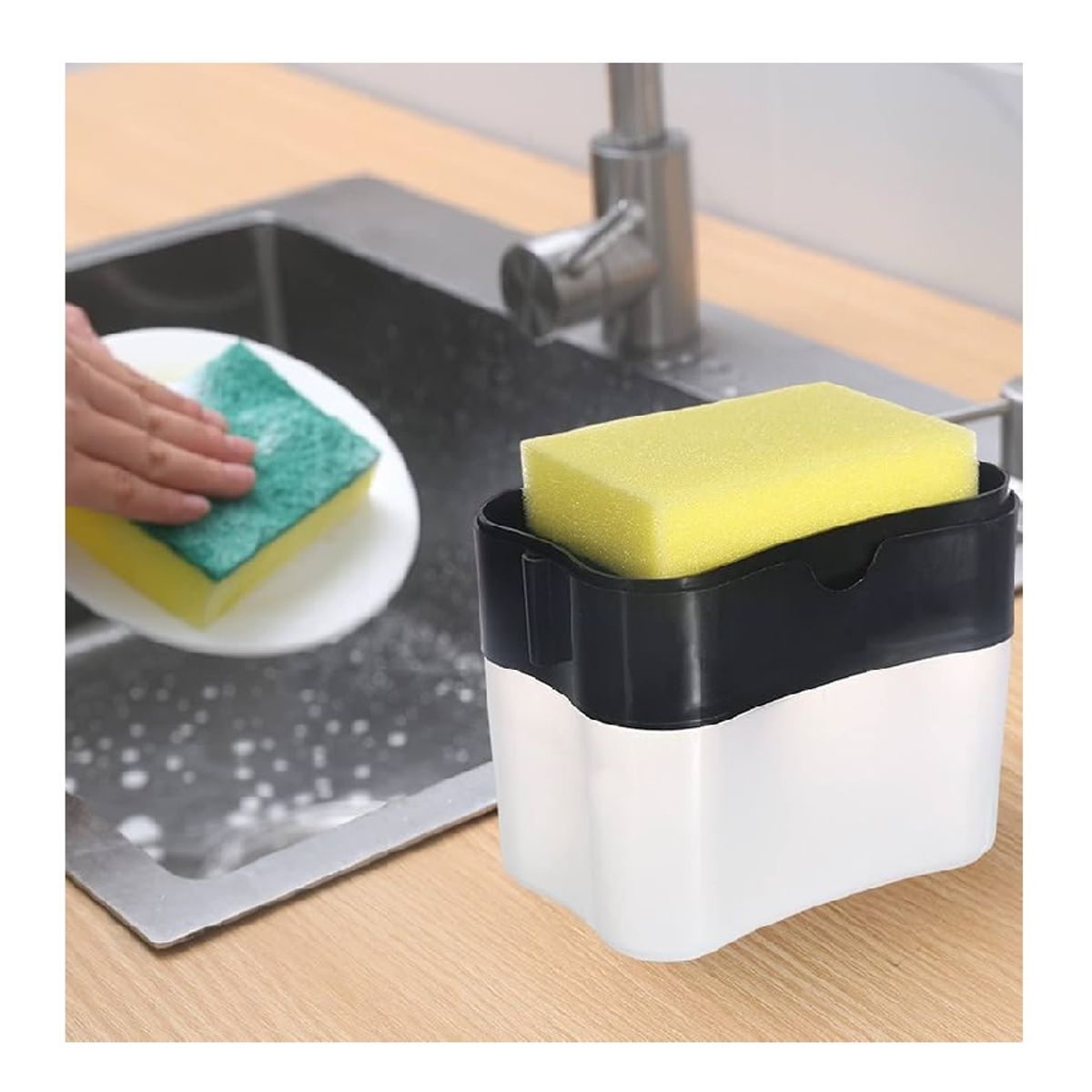 GENERICO - Dispensador de Jabón Líquido para Cocina  COLOR NEGRO