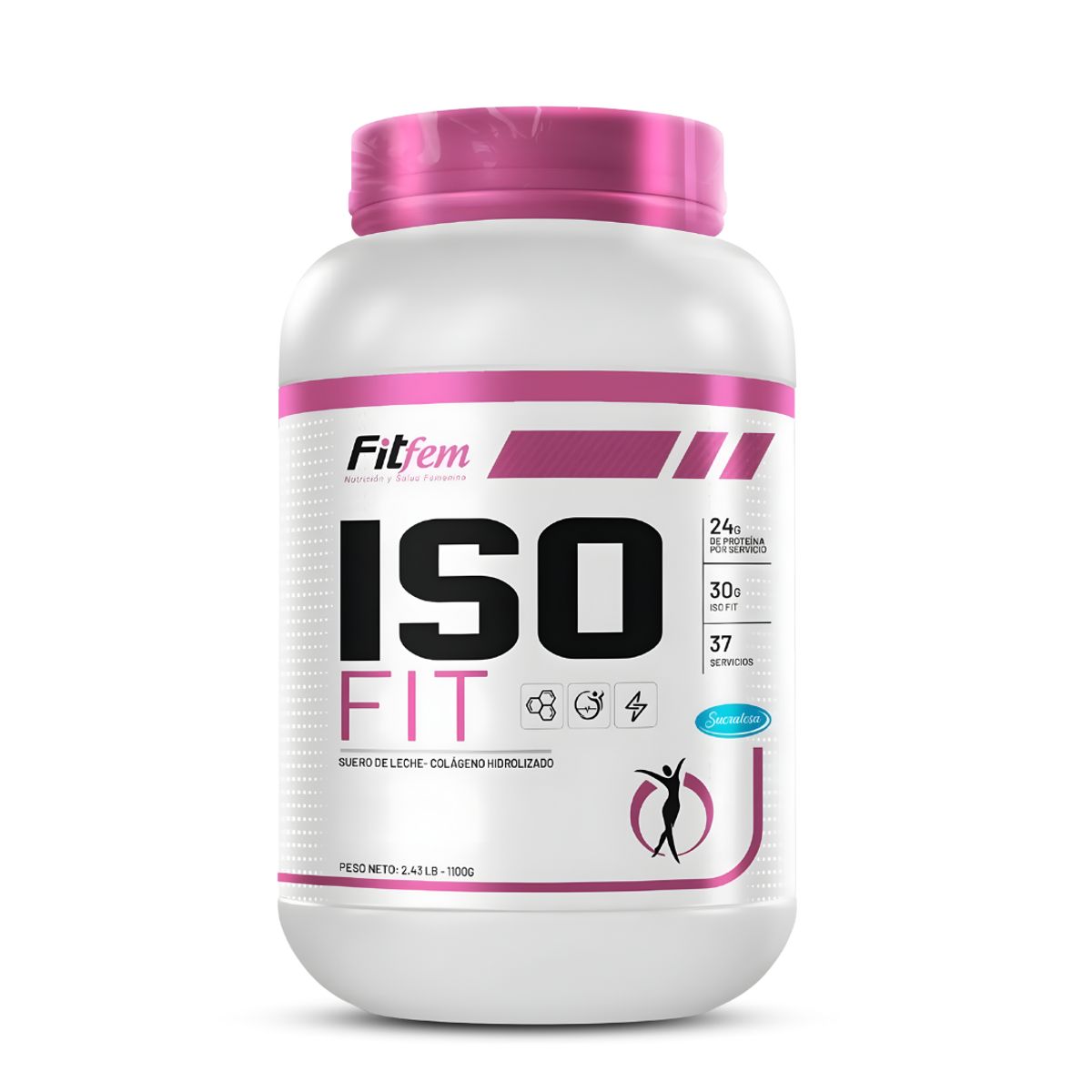 FITFEM - Iso Fit 1.1 kg Proteina Isolatada Fitfem - Vainilla + Portaproteina