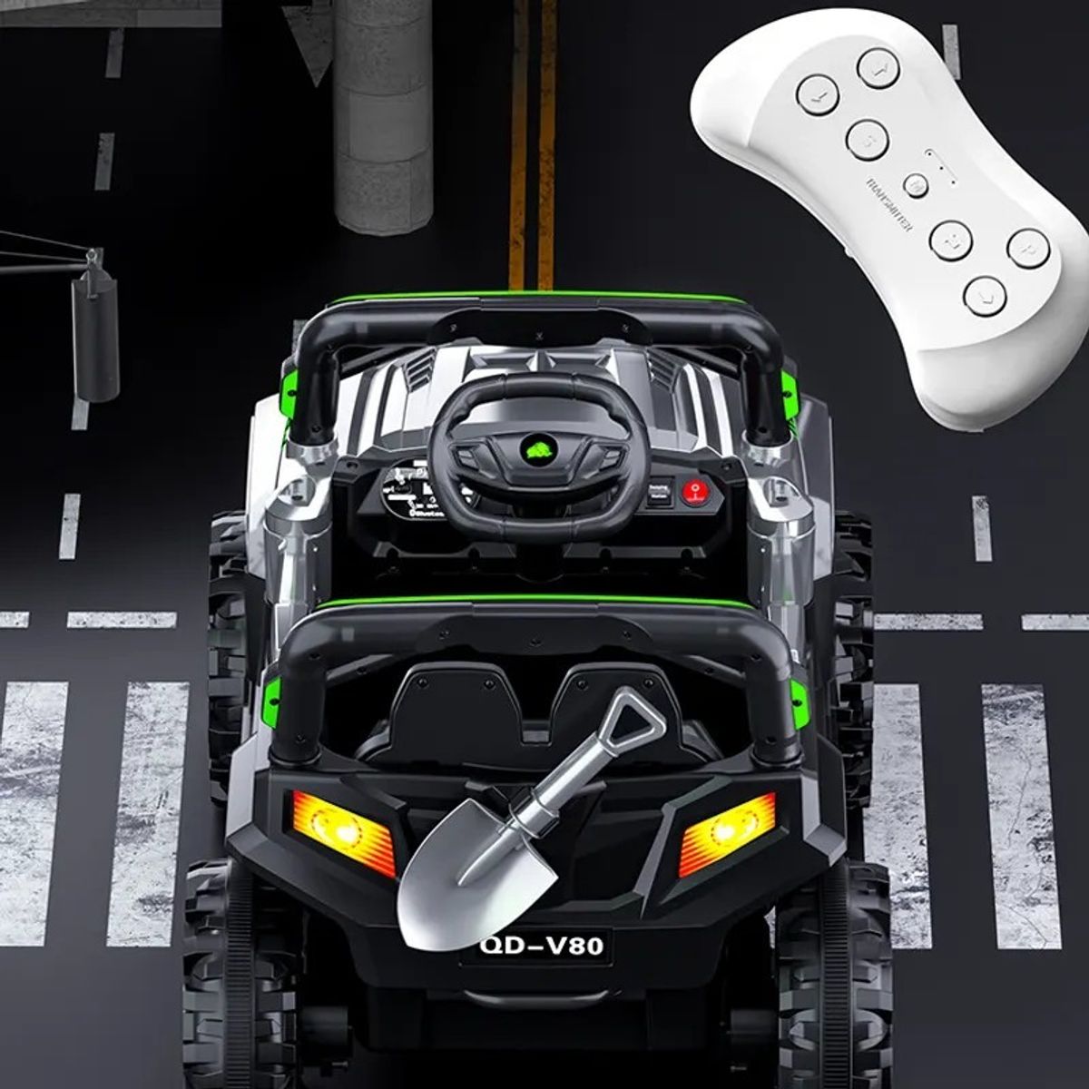 GENERICO - CARRO 4X4 ELECTRICO TODO MODELO JEEP CON CONTROL REMOTO PLOMO