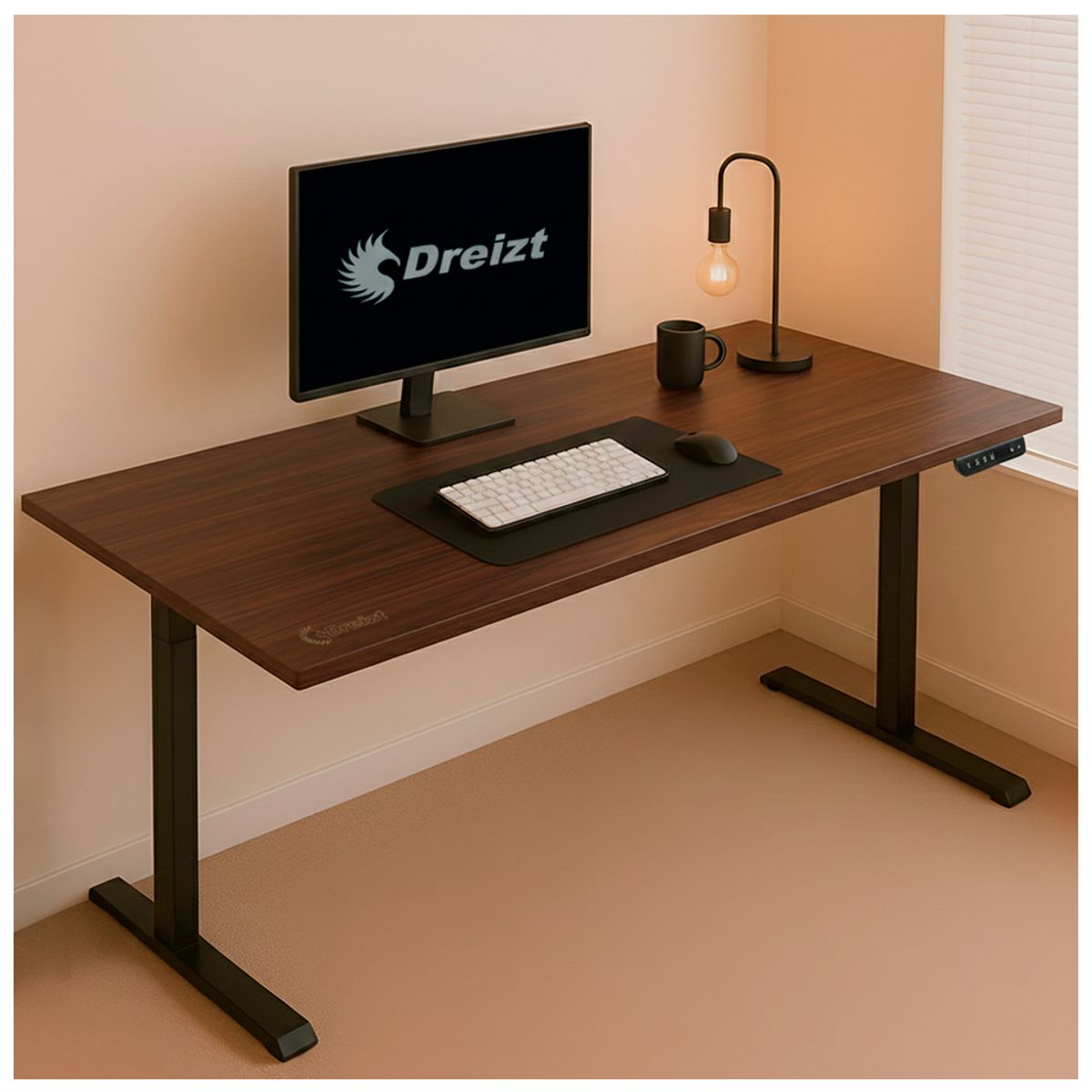 DREIZT - Escritorio Eléctrico Dreizt XDesk Smart 150x60 Caramelo