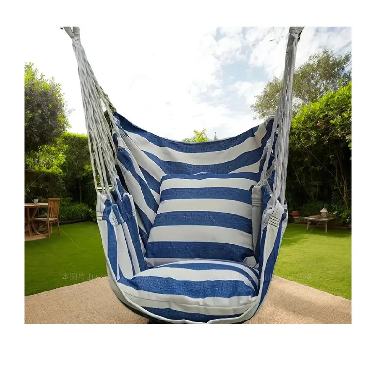 GENERICO - Hamaca Tipo Silla Colgante De Algodón Multicolor