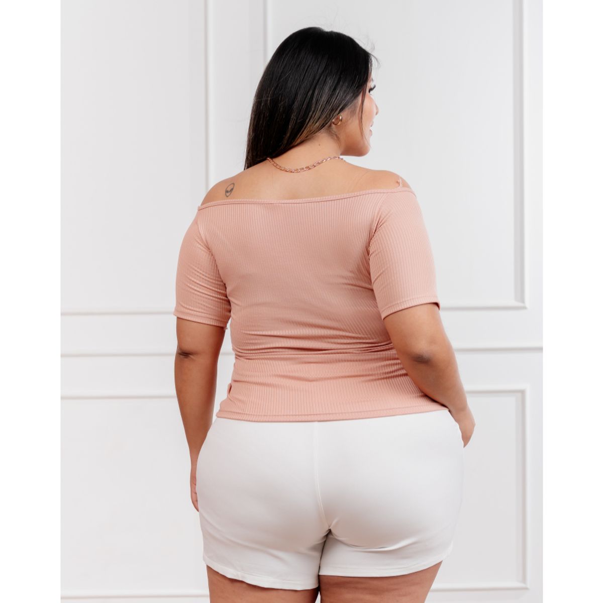 GENERICO - Polo básico mujer cuello cruzado