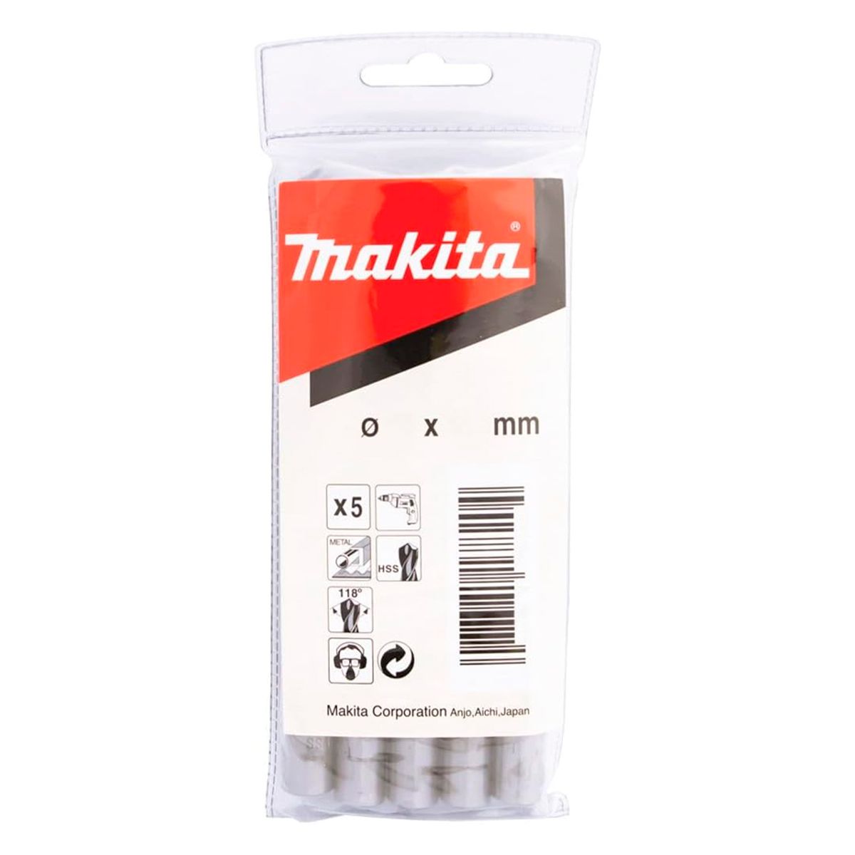 MAKITA - Broca para Acero Makita Hss-G 1300 X 151 Mm D-06644 5Pcs