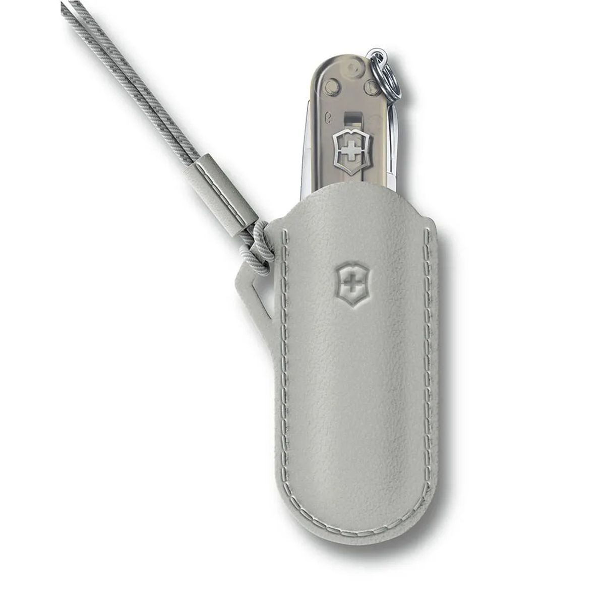 VICTORINOX - Estuche de cuero para navajas Mystical Morning Gris Victorinox