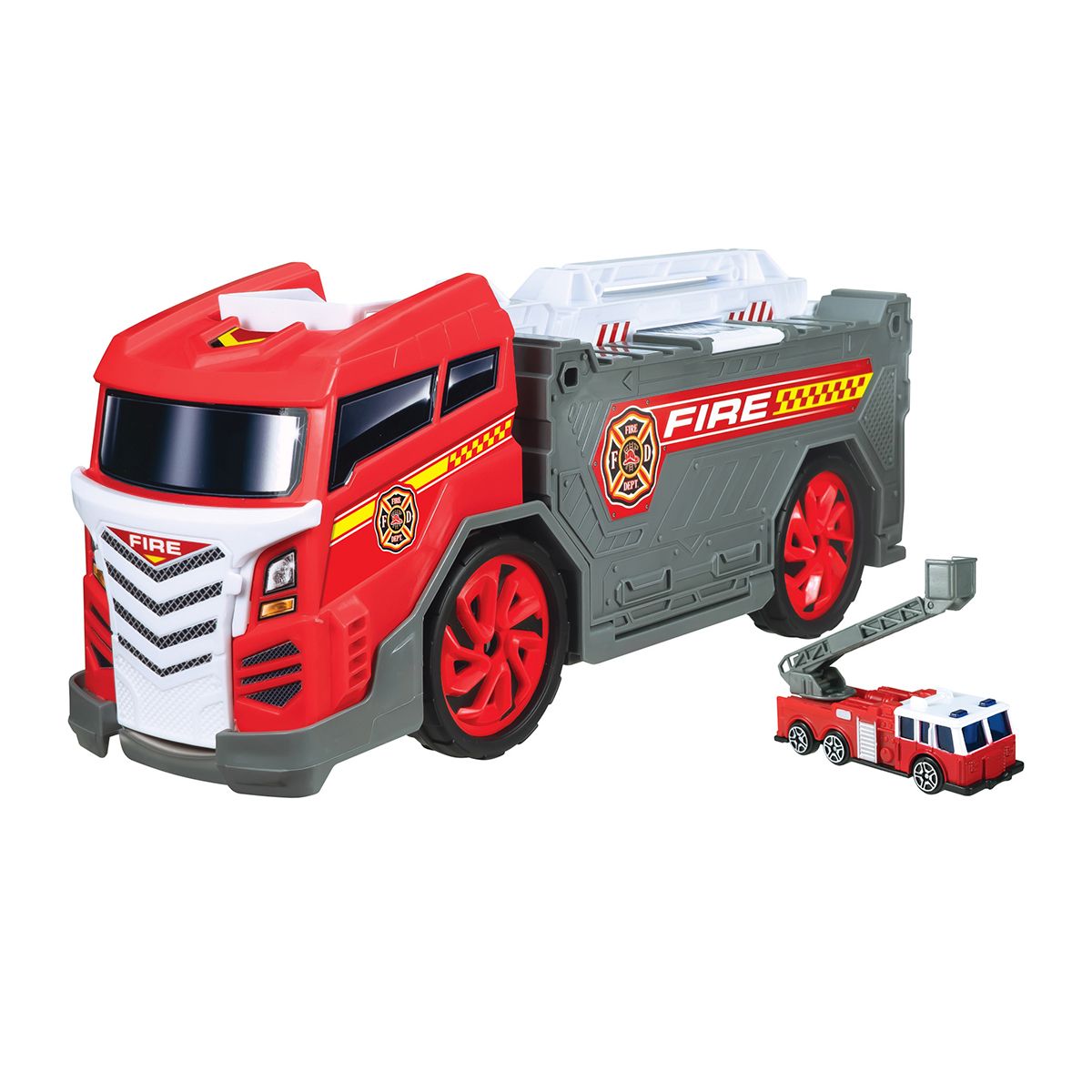 SUNTOYS INTERNATIONAL COMPANY - Camión de Bomberos con Vehículos  Set de Rescate de Juguete para Niños