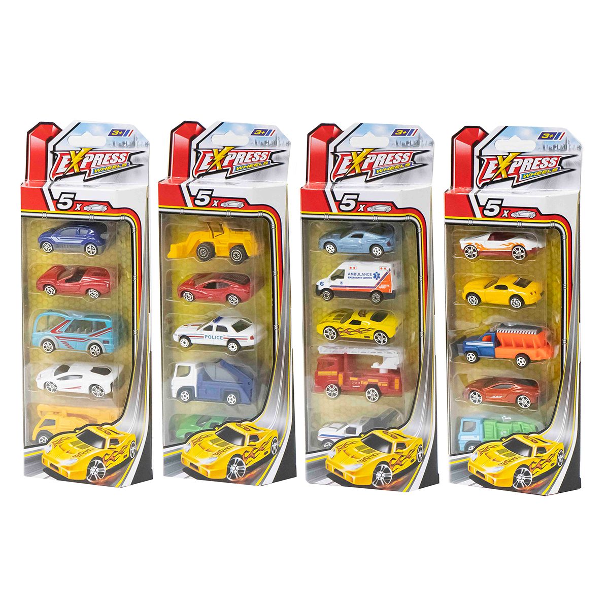 SUNTOYS INTERNATIONAL COMPANY - Pack Especial 5 Autos de Juguete – Vehículos en Miniatura para Niños