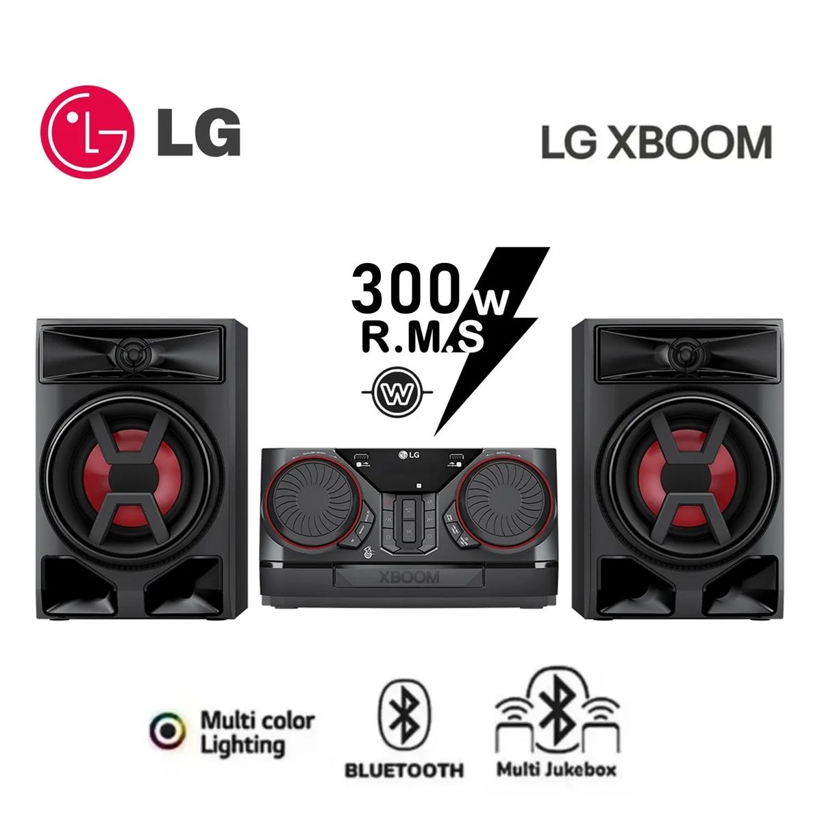 LG - Minicomponente LG XBOOM con Multi Bluetooth 300W CK43N - Negro