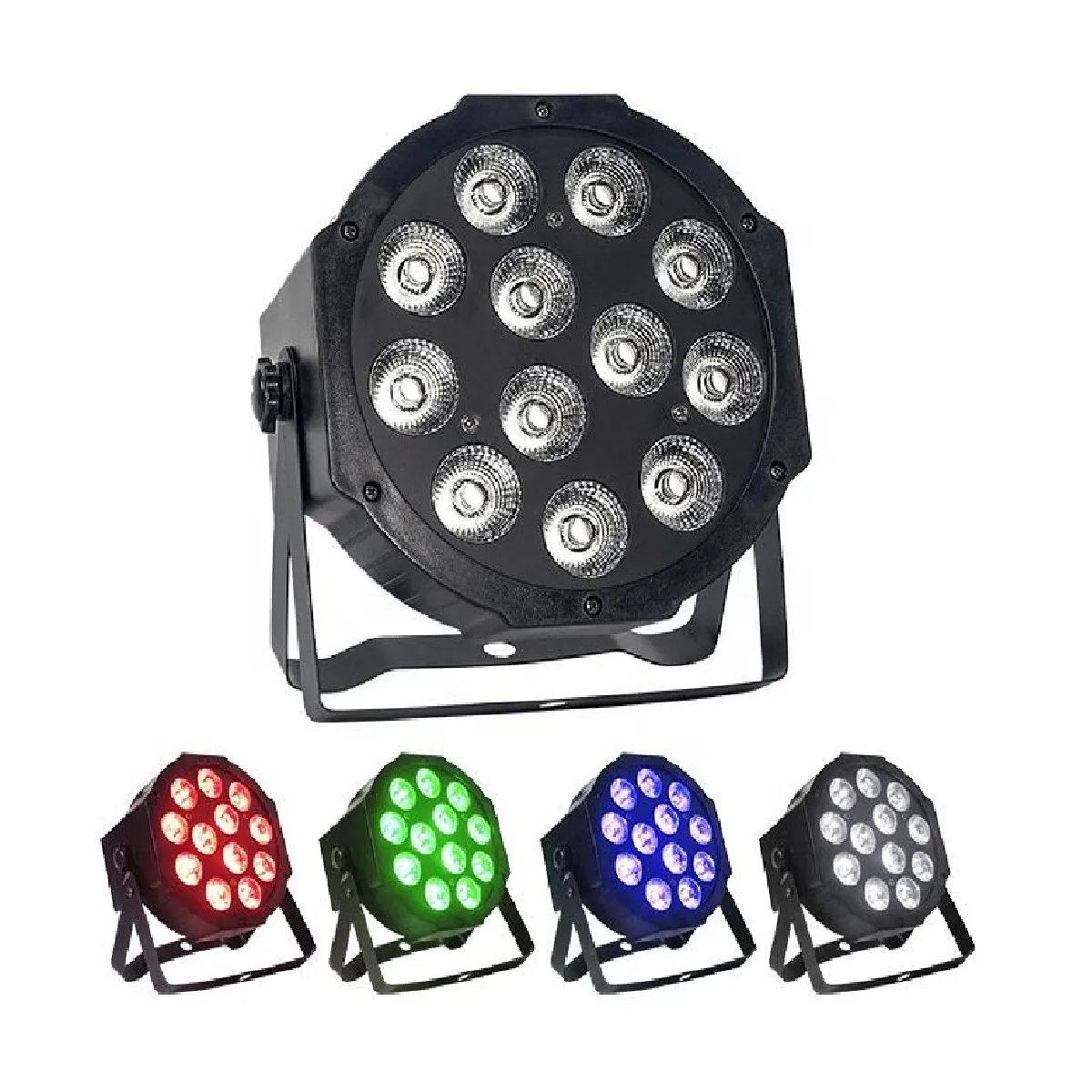 GENERICO - Tacho Par 12 Led Mini Rgb Dmx Con Trípode