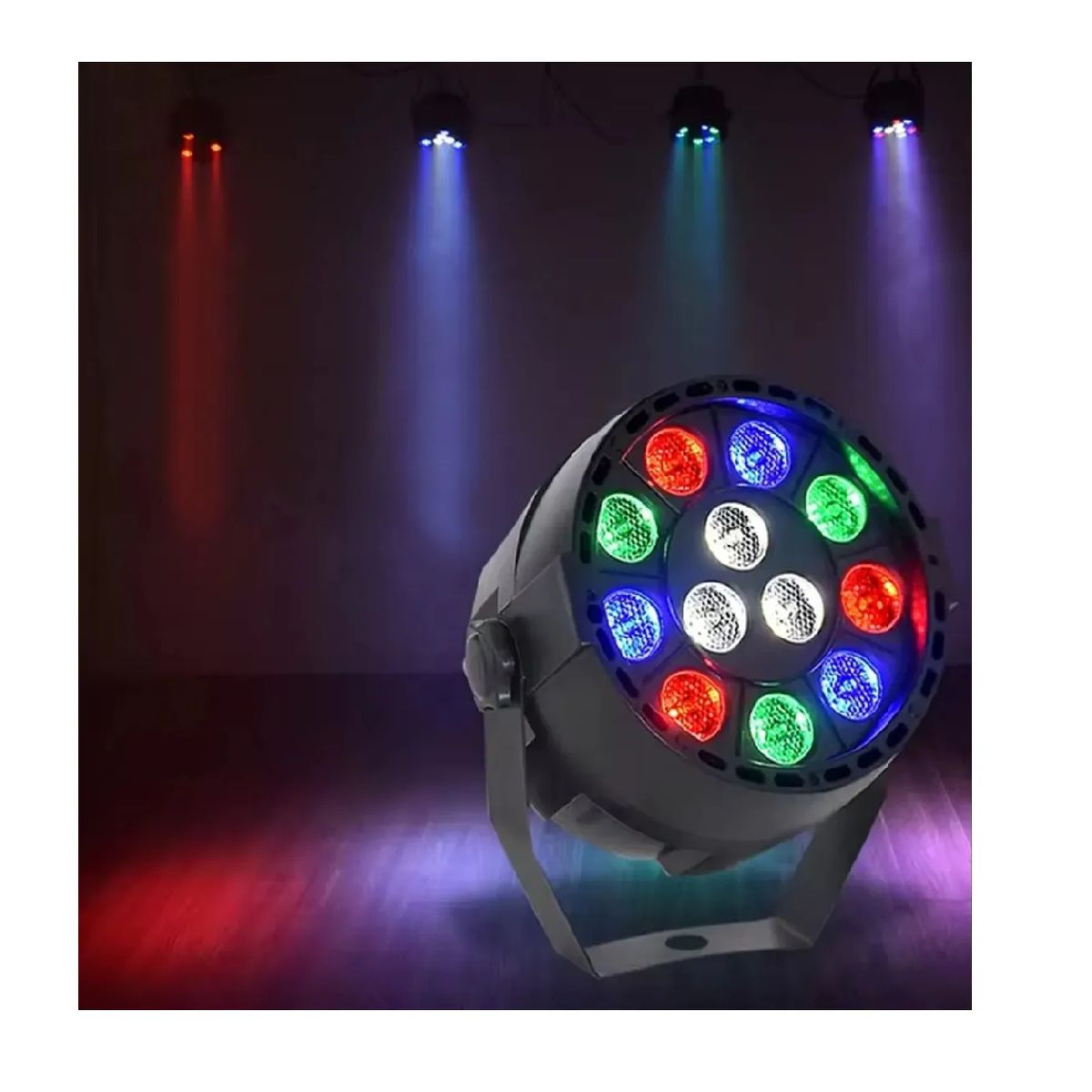 GENERICO - Tacho Par 12 Led Mini Rgb Dmx Con Trípode