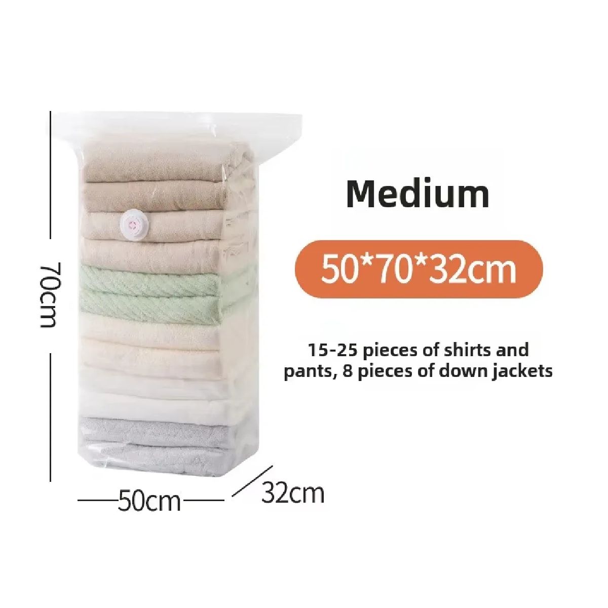 GENERICO - Mega Pack De Bolsas Al Vacio + Succionador  Ahorra Espacio