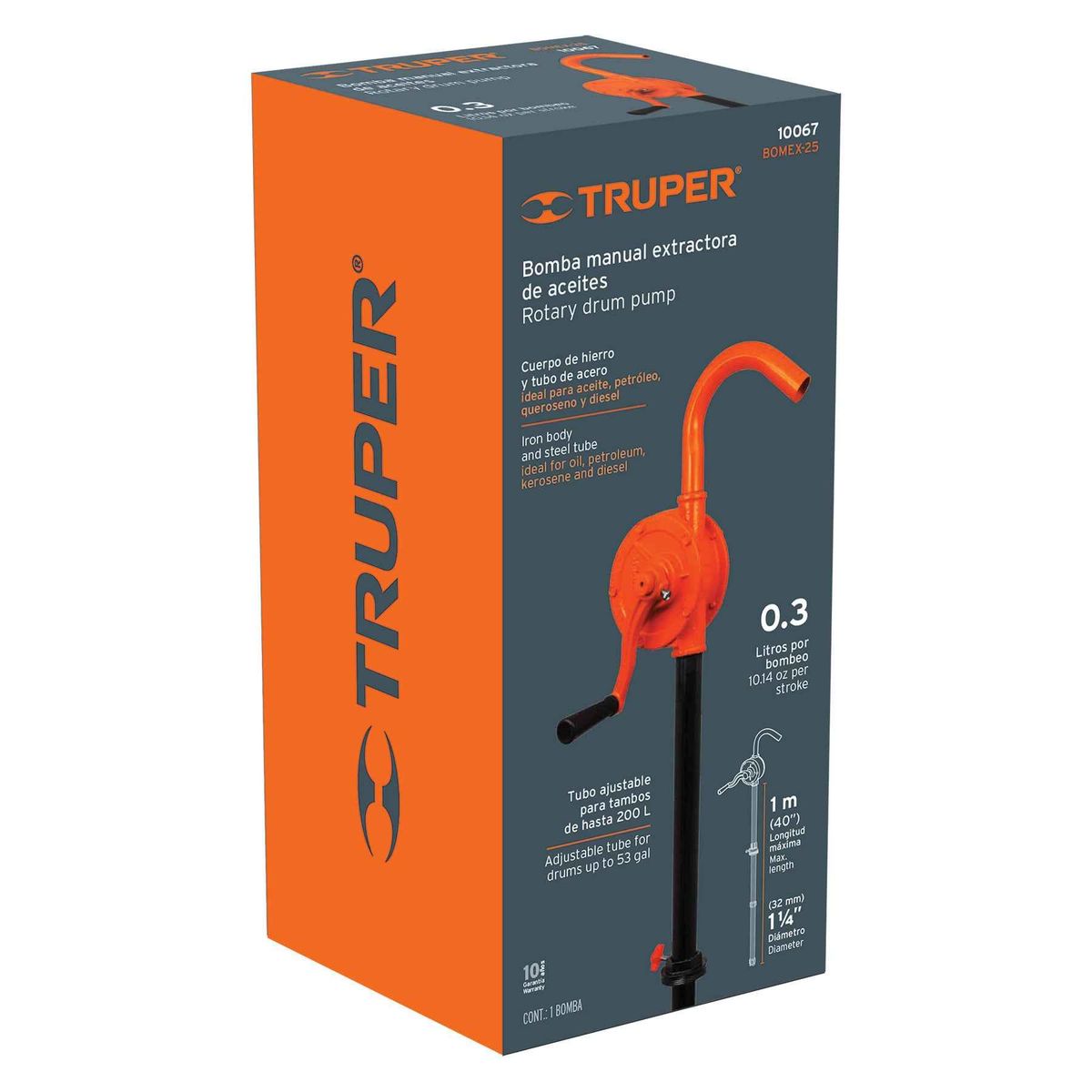 TRUPER - Bomba Extractora De Aceite Con Manivela