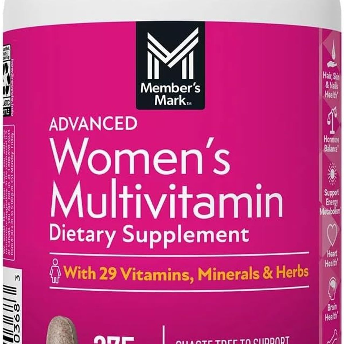 GENERICO - Multivitaminico para Mujeres  Member’s Mark Advanced 275 tabletas