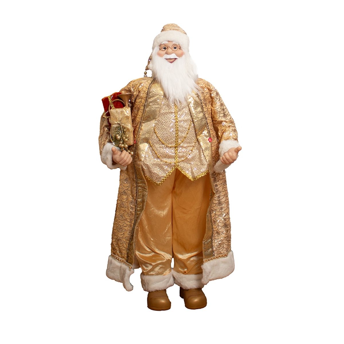 PANORAMA HOGAR - PAPA NOEL MUSICAL 120CM DORADO