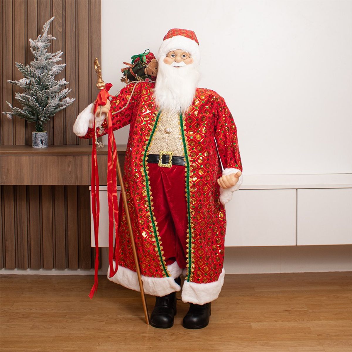 PANORAMA HOGAR - PAPA NOEL MUSICAL 120CM ROJO