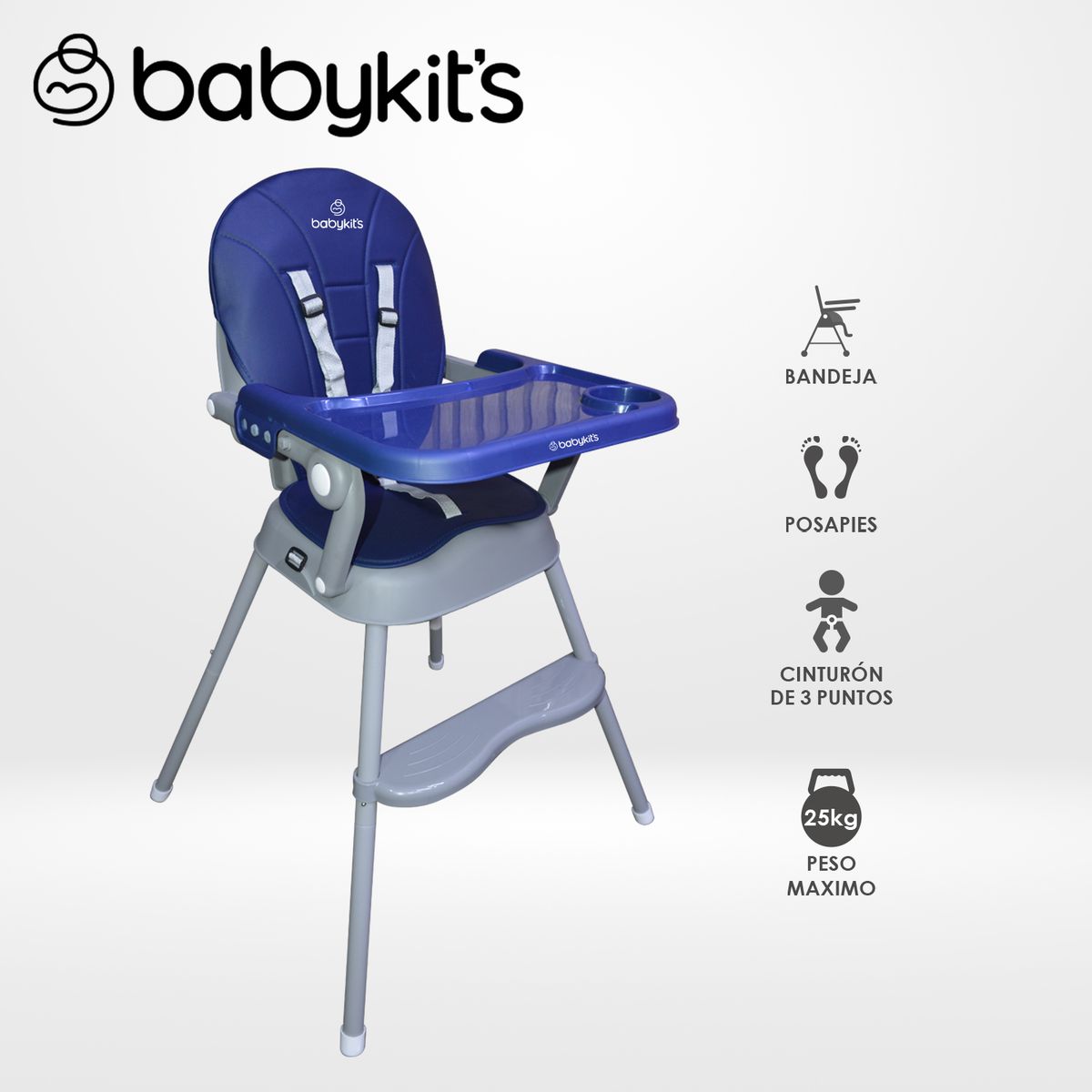 BABY KITS - NUEVA Silla de Comer Mini Azul - v2025