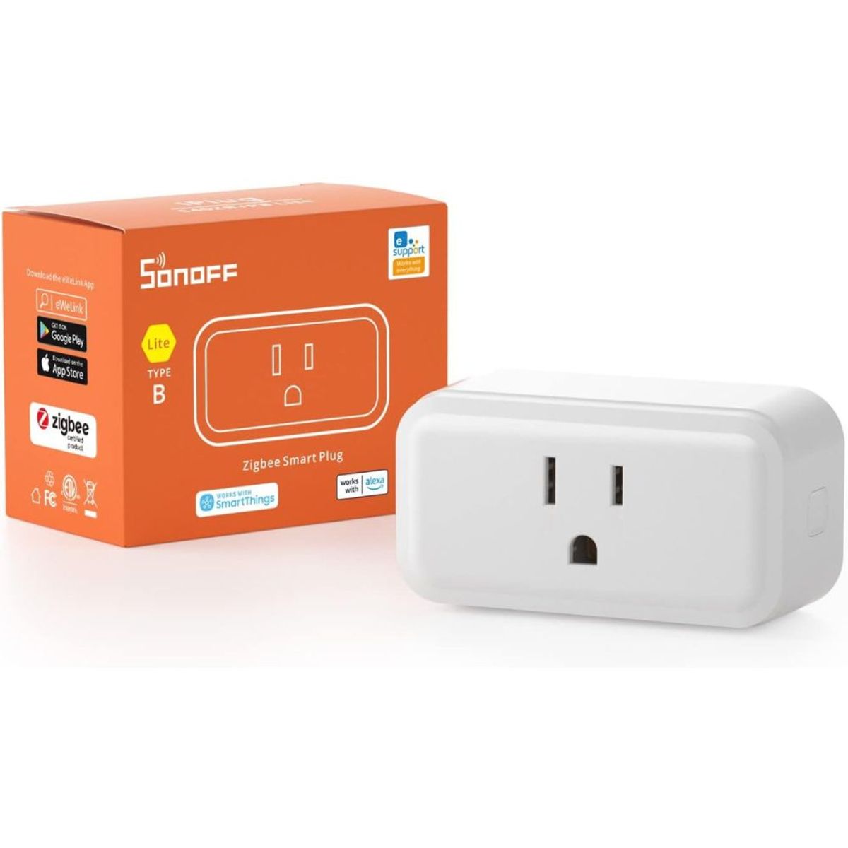 SONOFF - Enchufe Inteligente Zigbee Sonoff S40ZB TPB Lite  Alexa Wifi Blanco