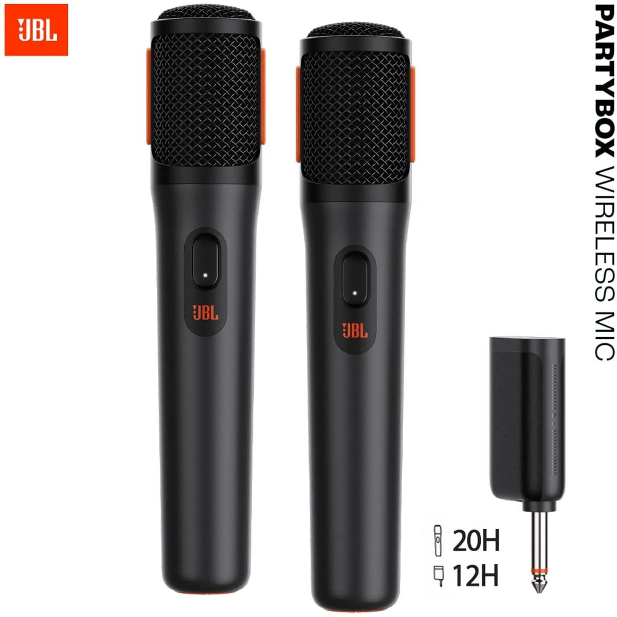 JBL - Micrófono Inalámbrico JBL PartyBox X2 Pack Recargable 20H - Negro
