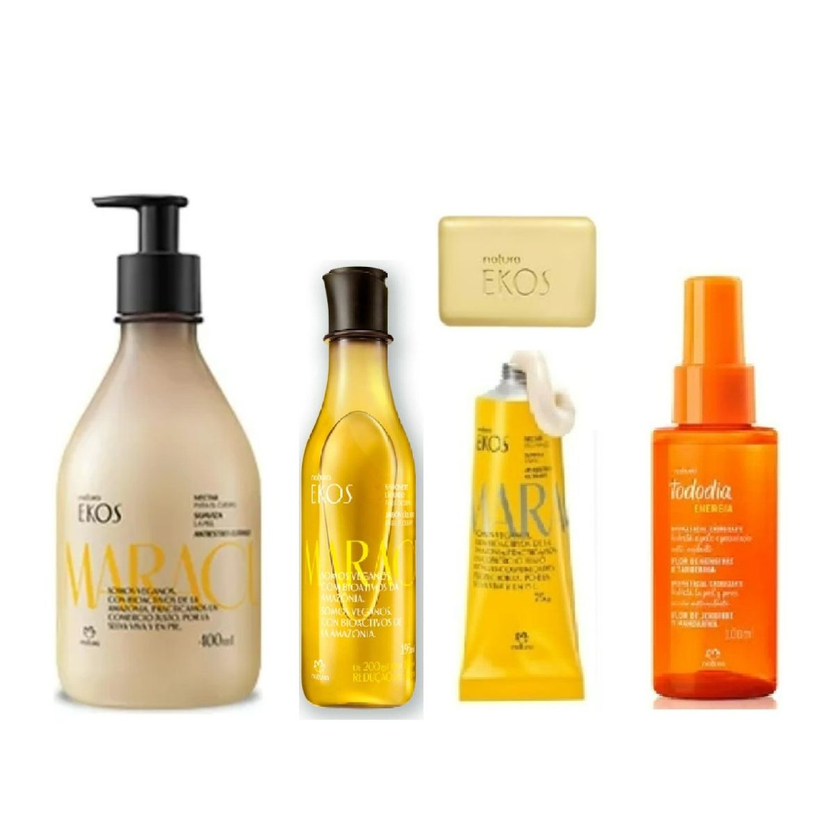 Natura - kit ekos maracuya 4 piezas incluye hidratante 400ml y bruma facial
