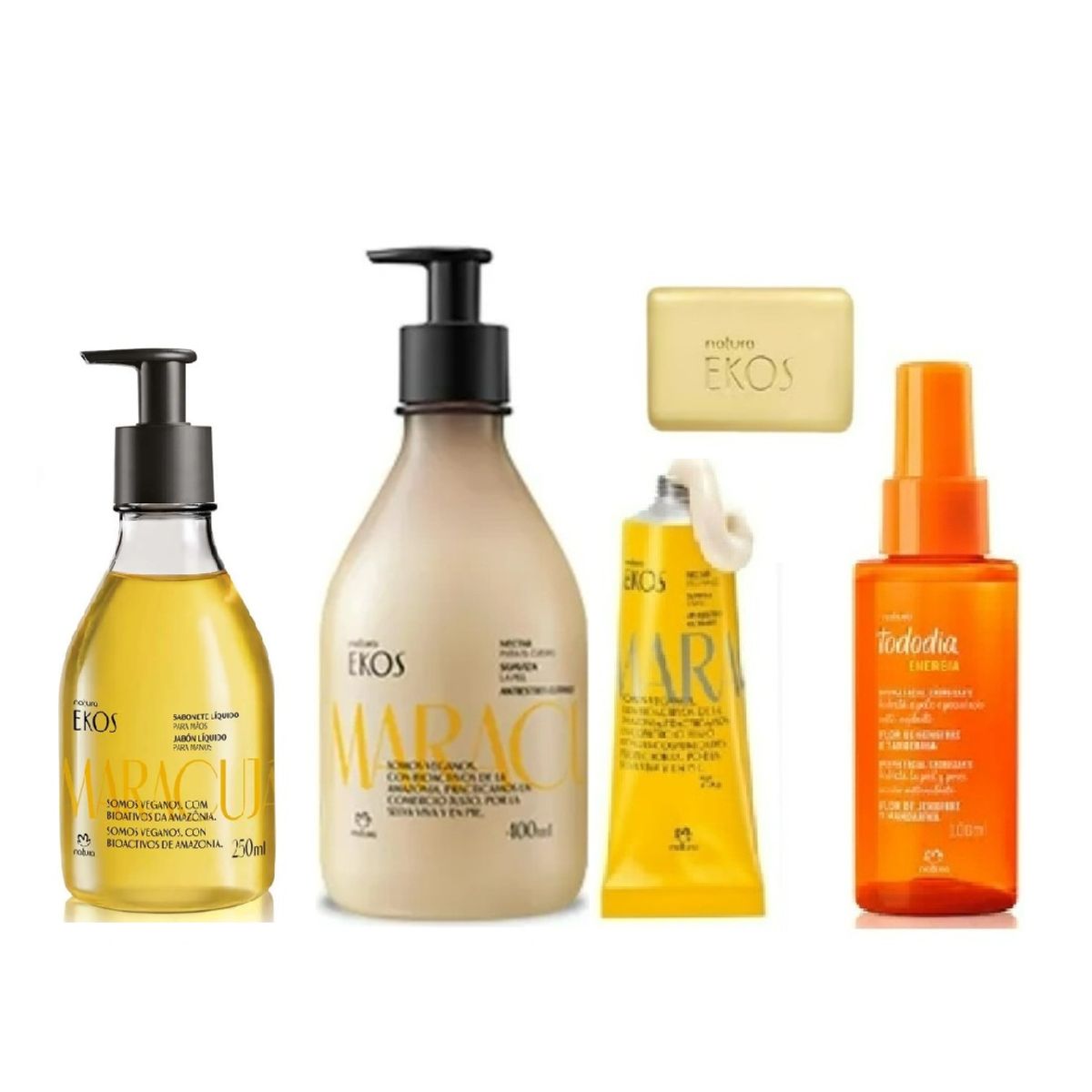 Natura - kit ekos maracuya 4 piezas incluye hidratante 400ml y bruma facial