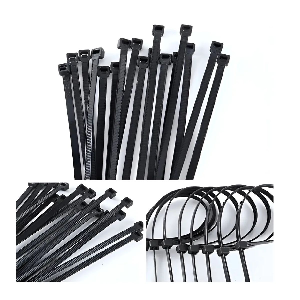 GENERICO - 100 Sujetador 30cm Cintillo Brida Amarre Precinto Nylon