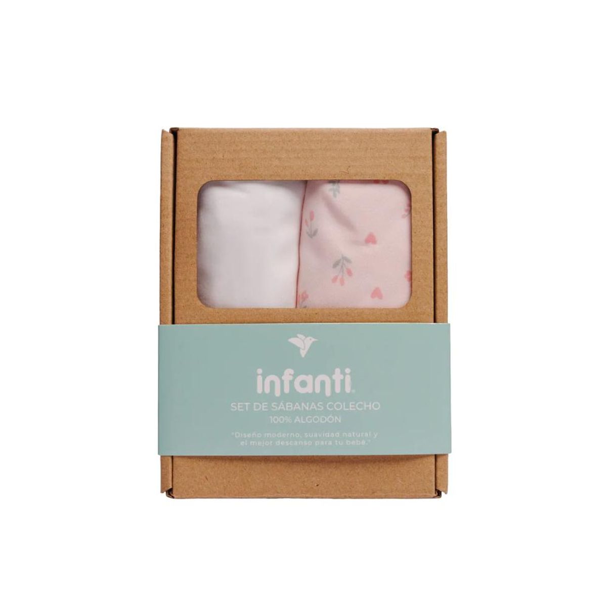 INFANTI - Pack X2 Sabanas Bajeras Colecho De Flores Infanti