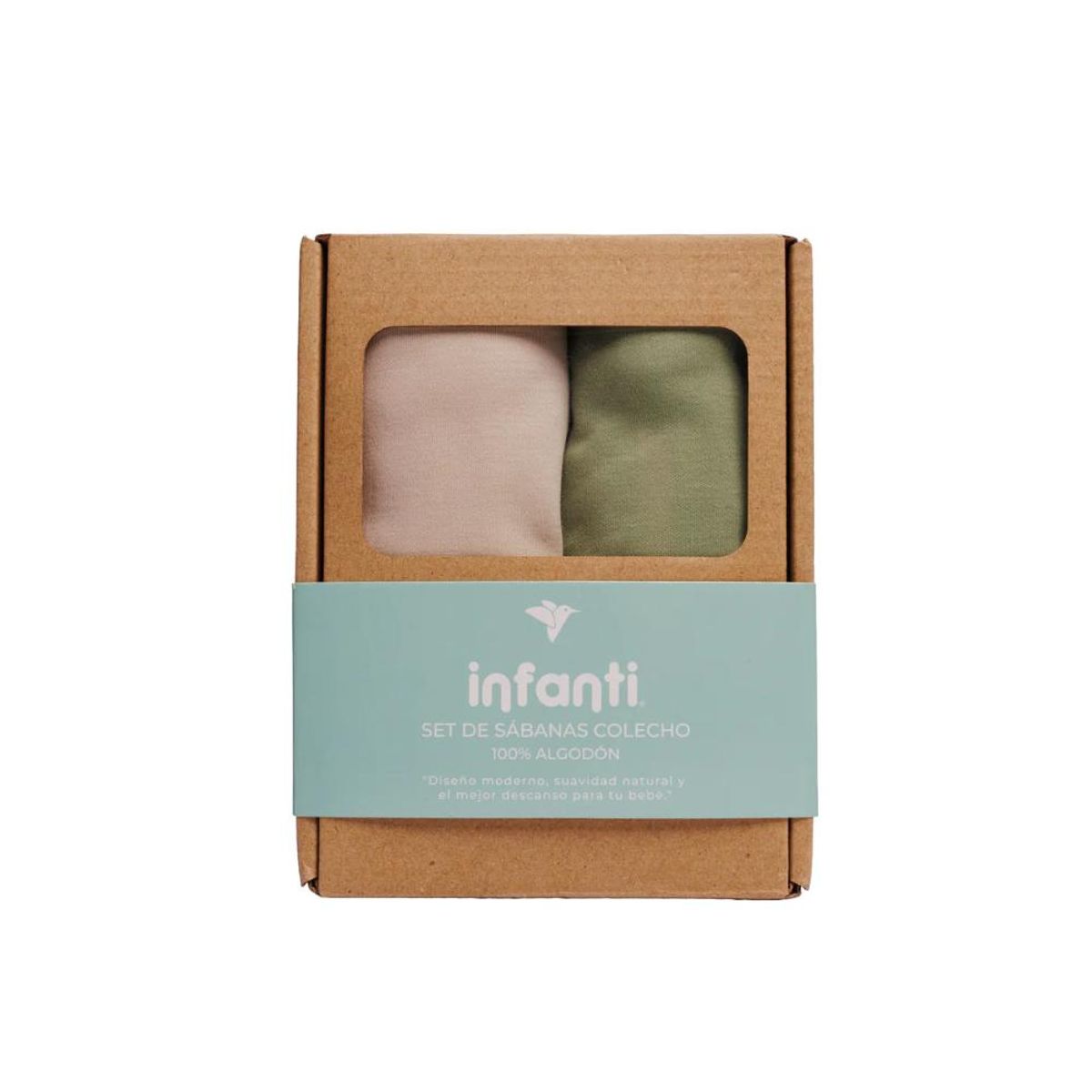 INFANTI - Pack X2 Sábanas Bajeras Colecho Beige Infanti