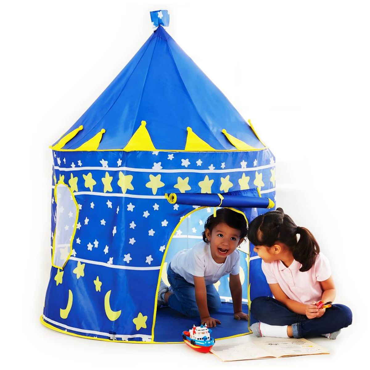Carpa Castillo Infantil Portátil para Niños Azul, marca GENERICO - Foto Principal