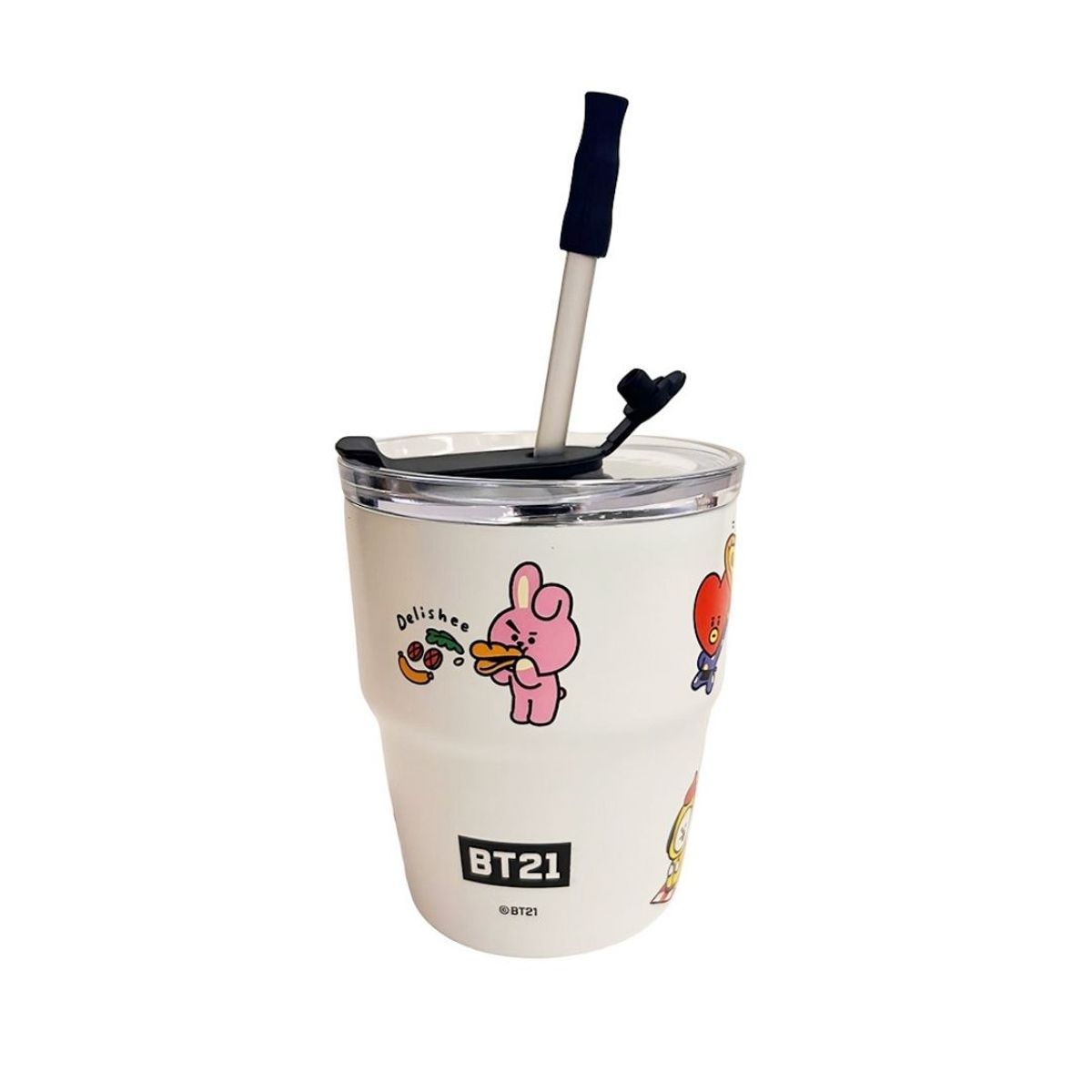 KAWAI - Mug Vaso BT21 Personajes Completos KPop Kawaii 350 ML