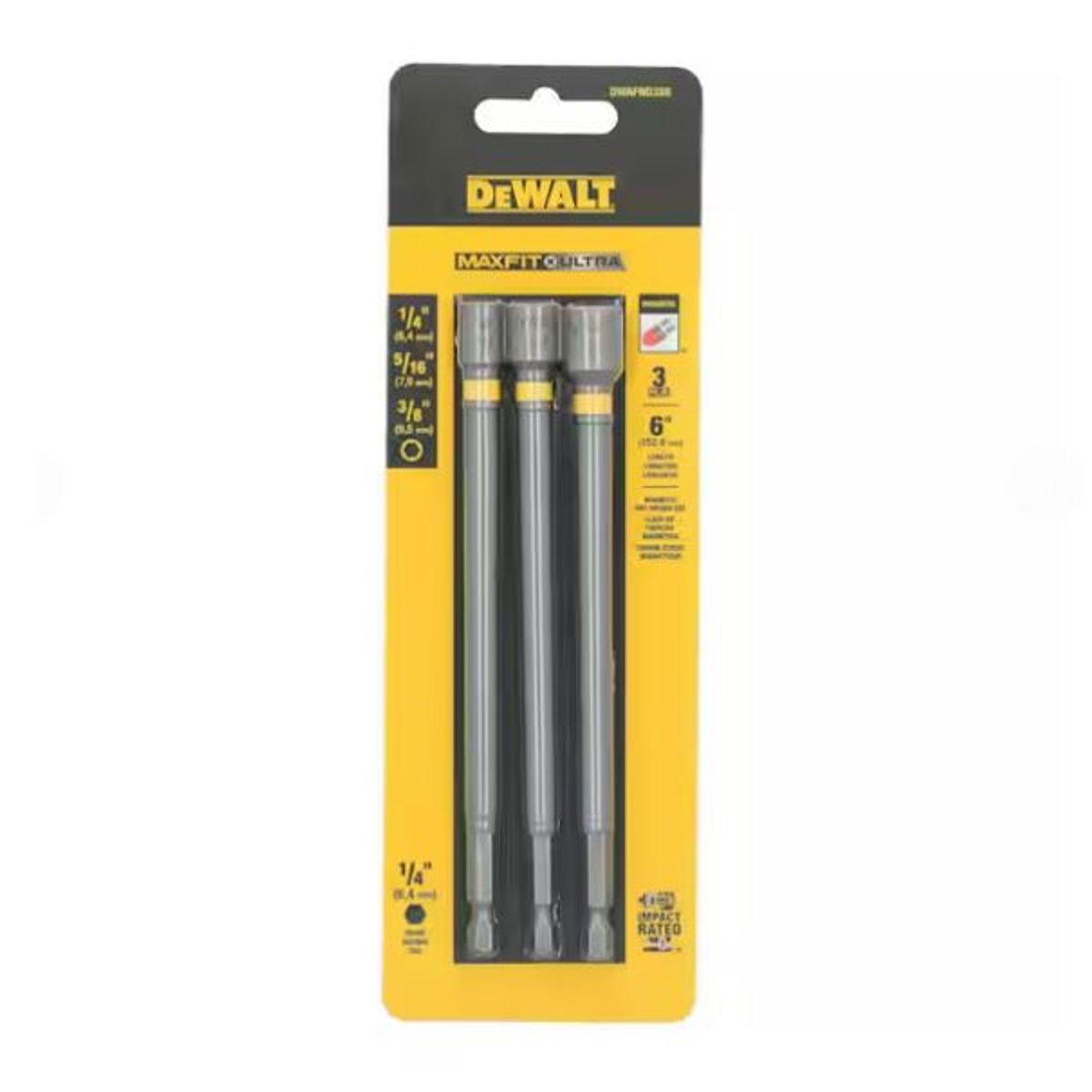 DEWALT - Set de Extensiones Imantados DEWALT 6 pulgadas Importados de EEUU para tuercas Hexagonales