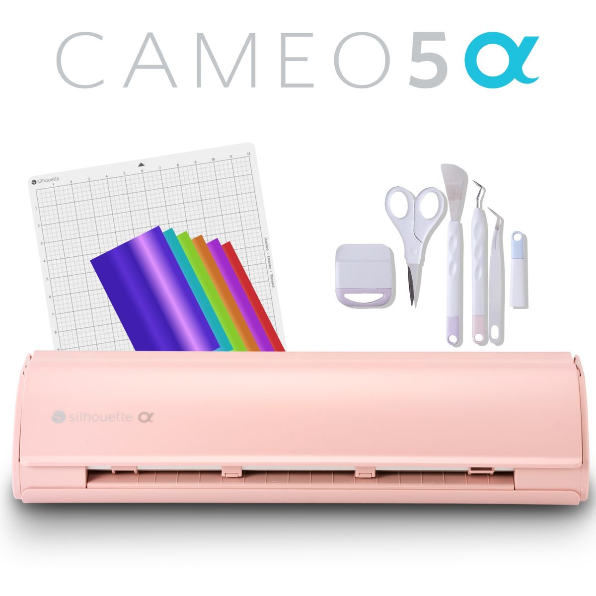 SILHOUETTE - Combo Completo Cameo 5α ALPHA Rosa +  5 herramientas + vinil + videos