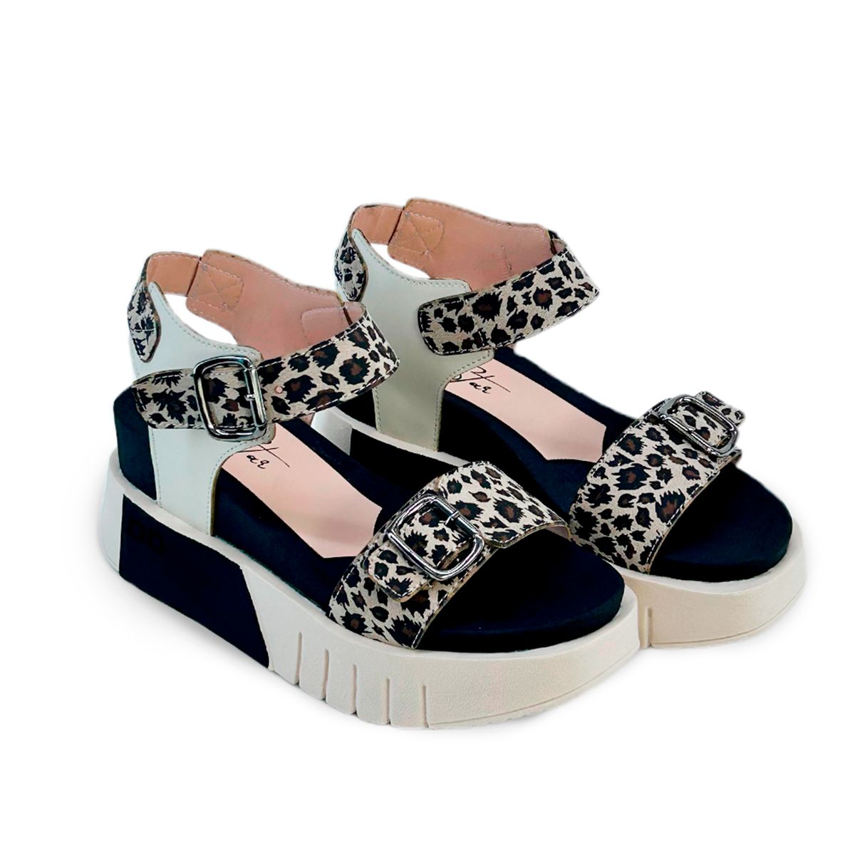 BASHIRA - Sandalias  para dama  BRUNELA BEIGE PRINT