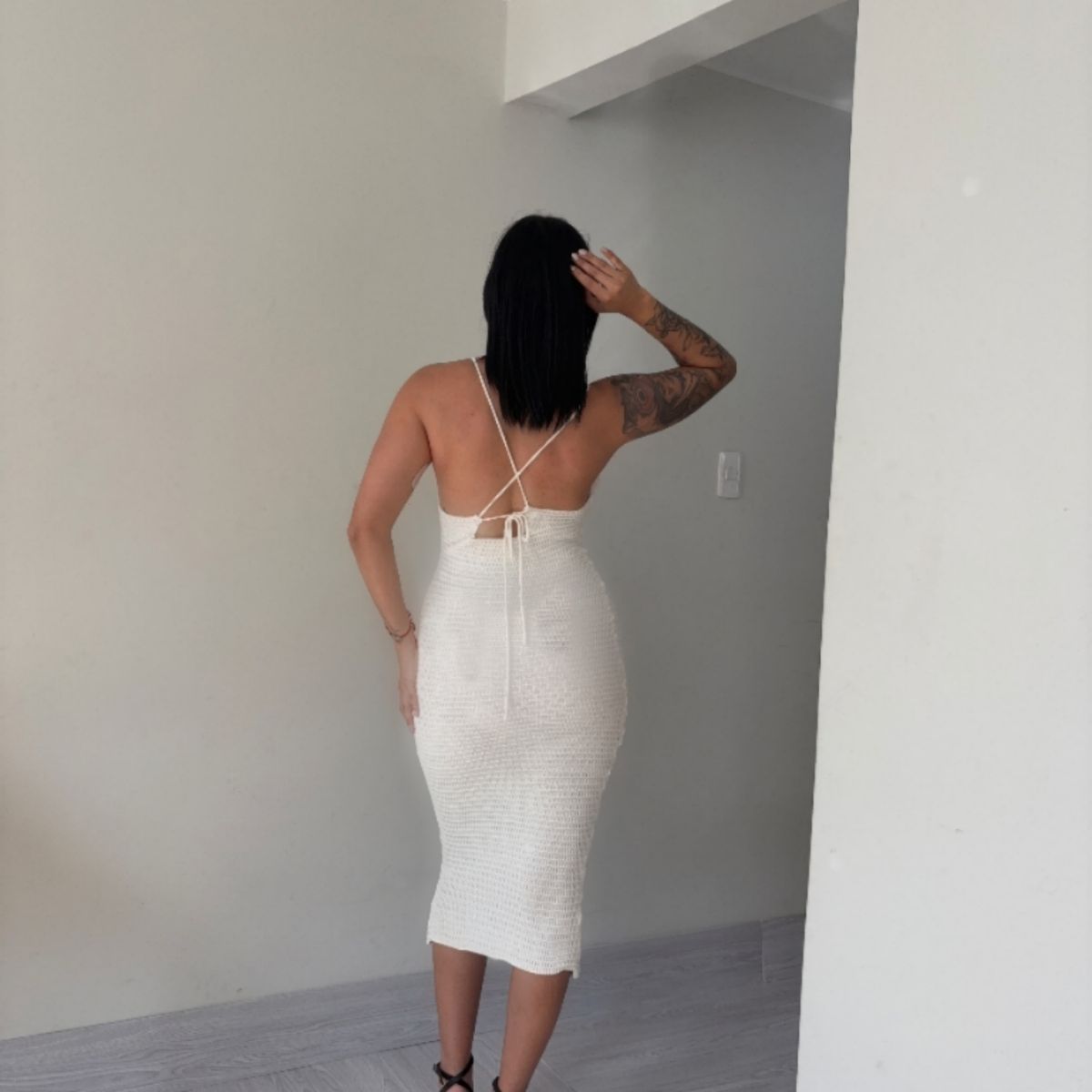 GENERICO - VESTIDO DE MUJER MAXI LARGO BLANCO