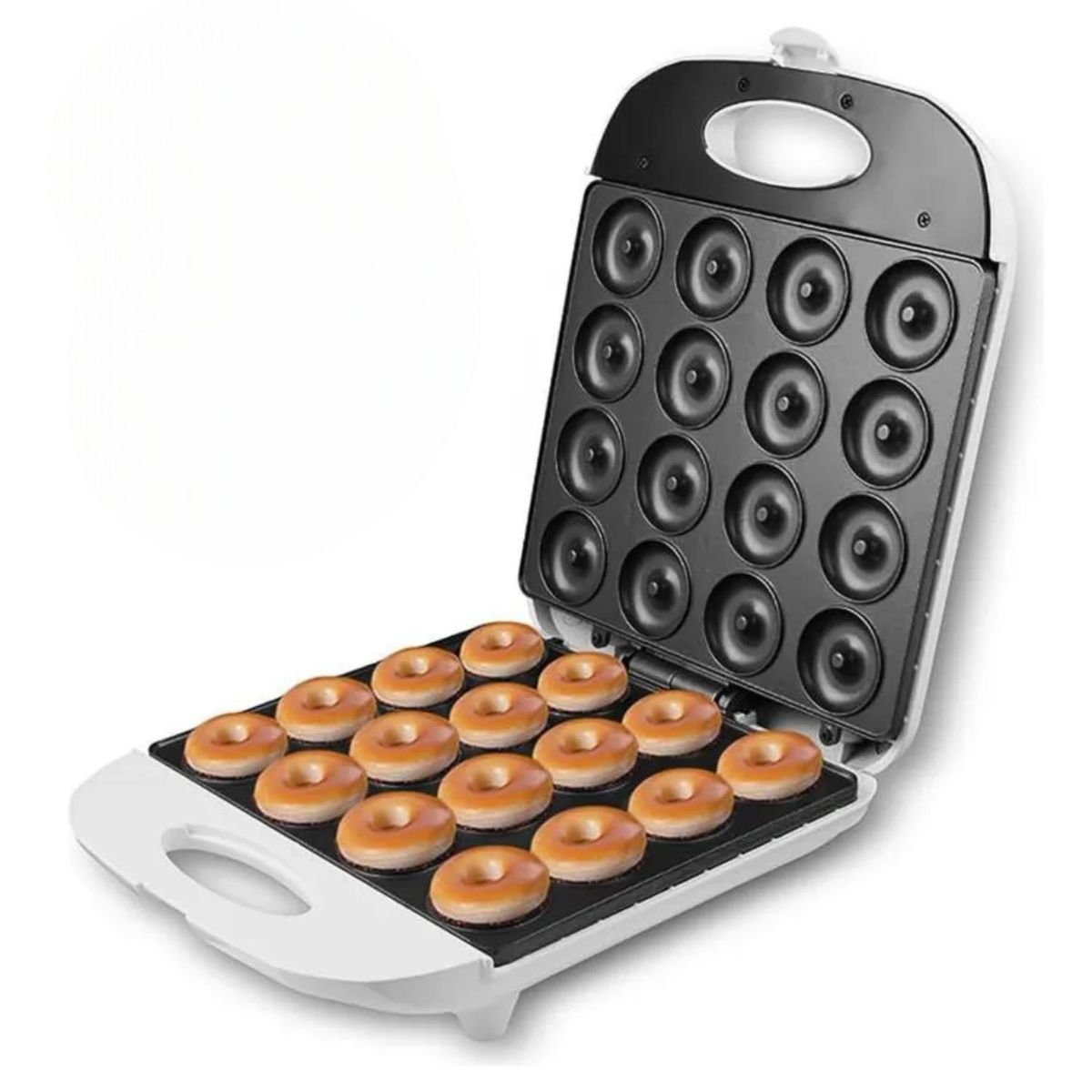 BOSSKO - Máquina para 16 Donas Marca Bossko BK-420DM4 Antiadherente Blanco