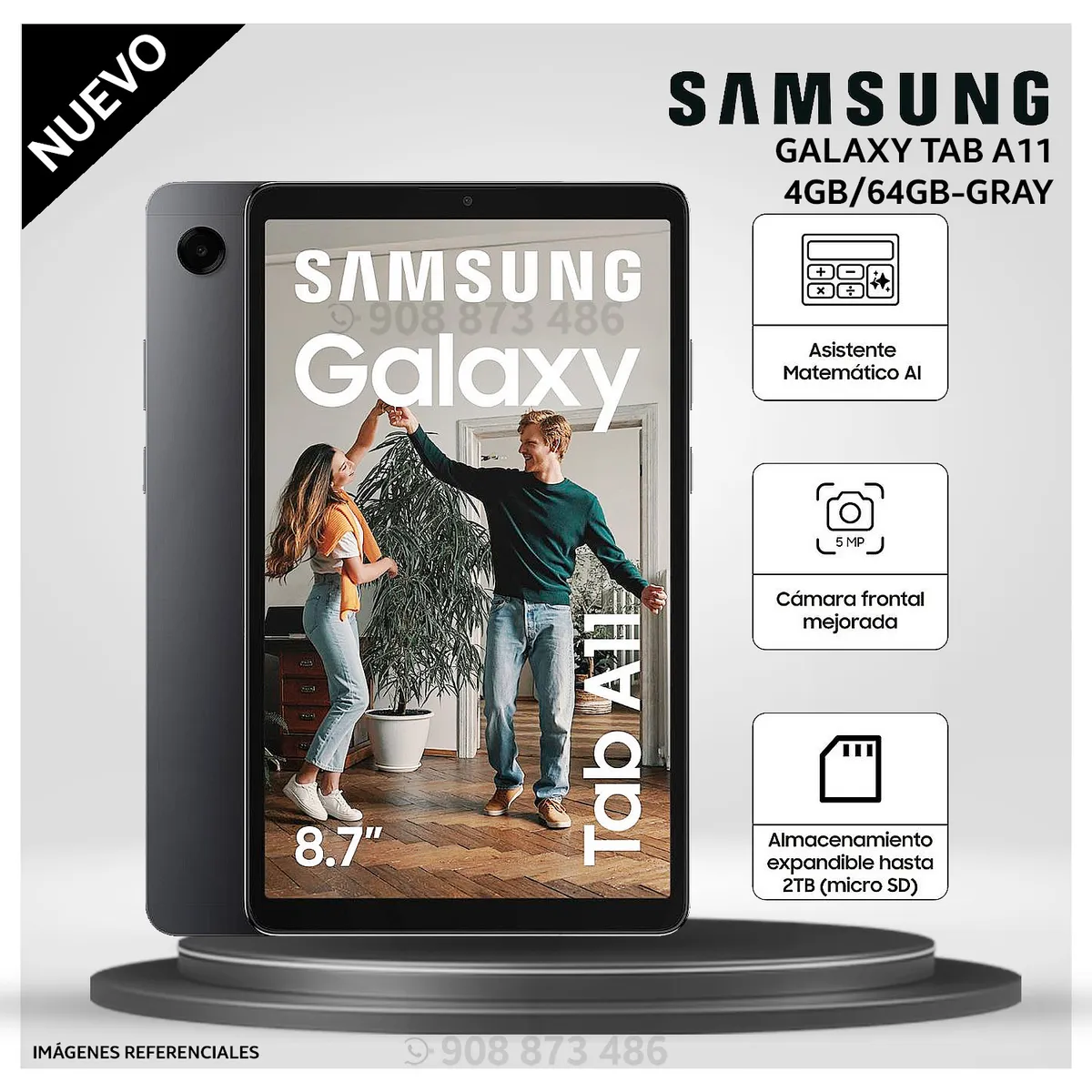 SAMSUNG - Tablet Samsung Tab A11 WiFi 64GB 4GB Android 15 8.7"  WXGA - Grey