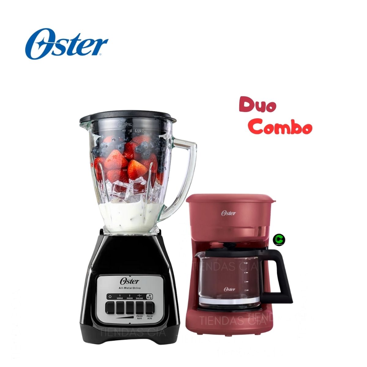 OSTER - Pack Oster Licuadora BLSTKAG-BPB y Cafetera BVSTDCS51R