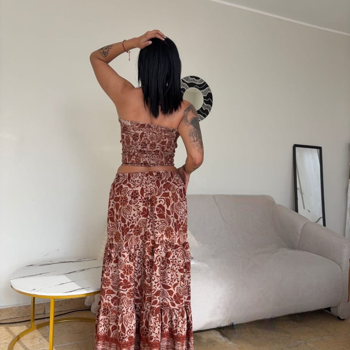 GENERICO - CONJUNTO SET TOP Y FALDA MUJER VERANO