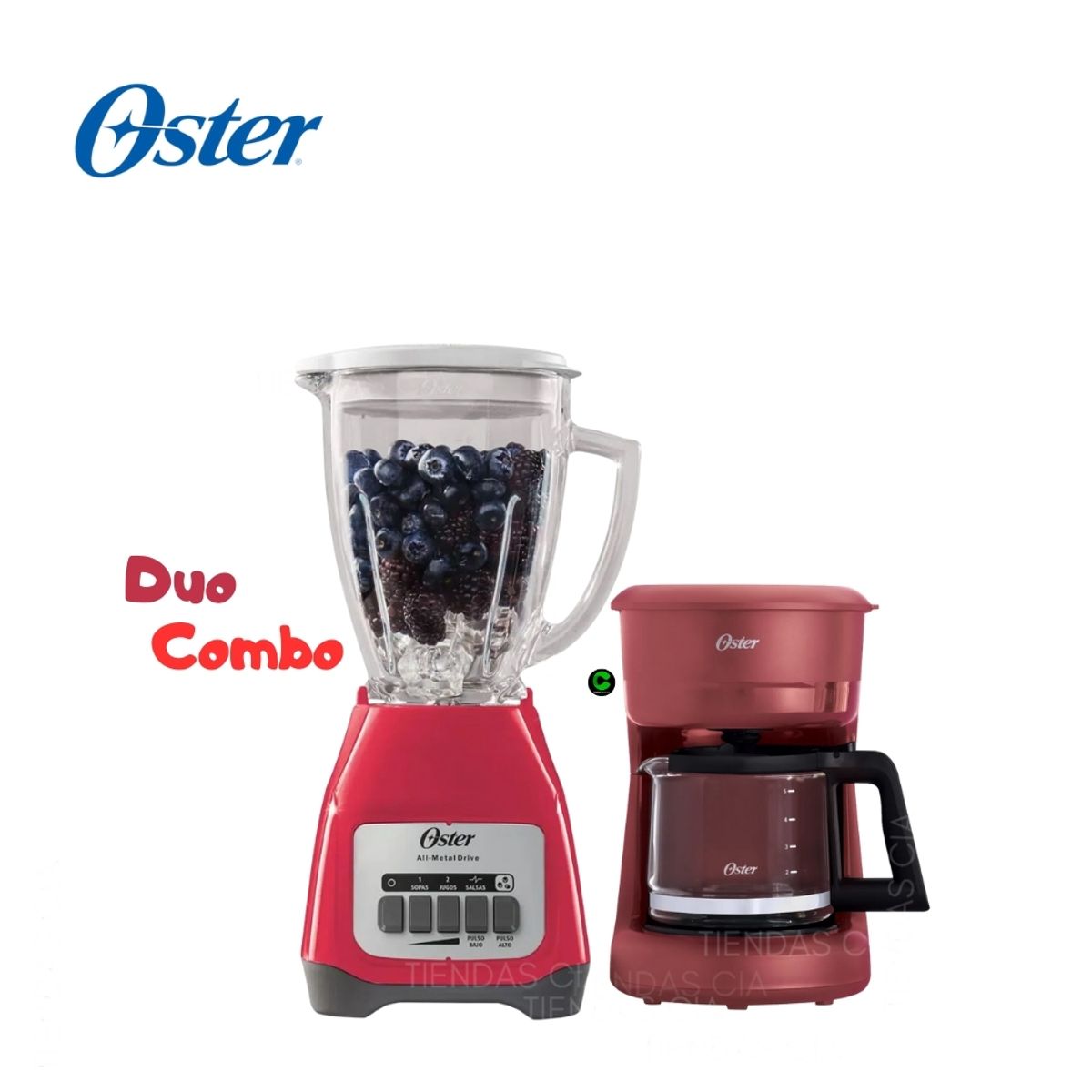 OSTER - Duo Oster licuadora BLSTKAGMPB y Cafetera BVSTDCS51R