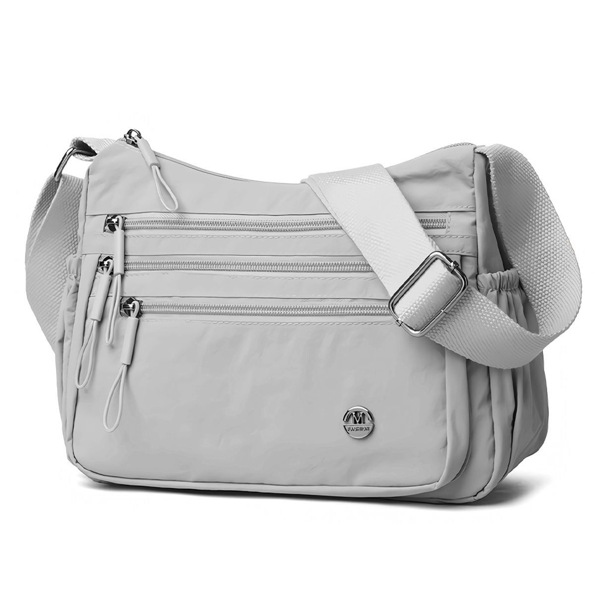 KELLER - Morral para Mujer con Correa Ajustable Y Múltiples Bolsillos Plomo BP3