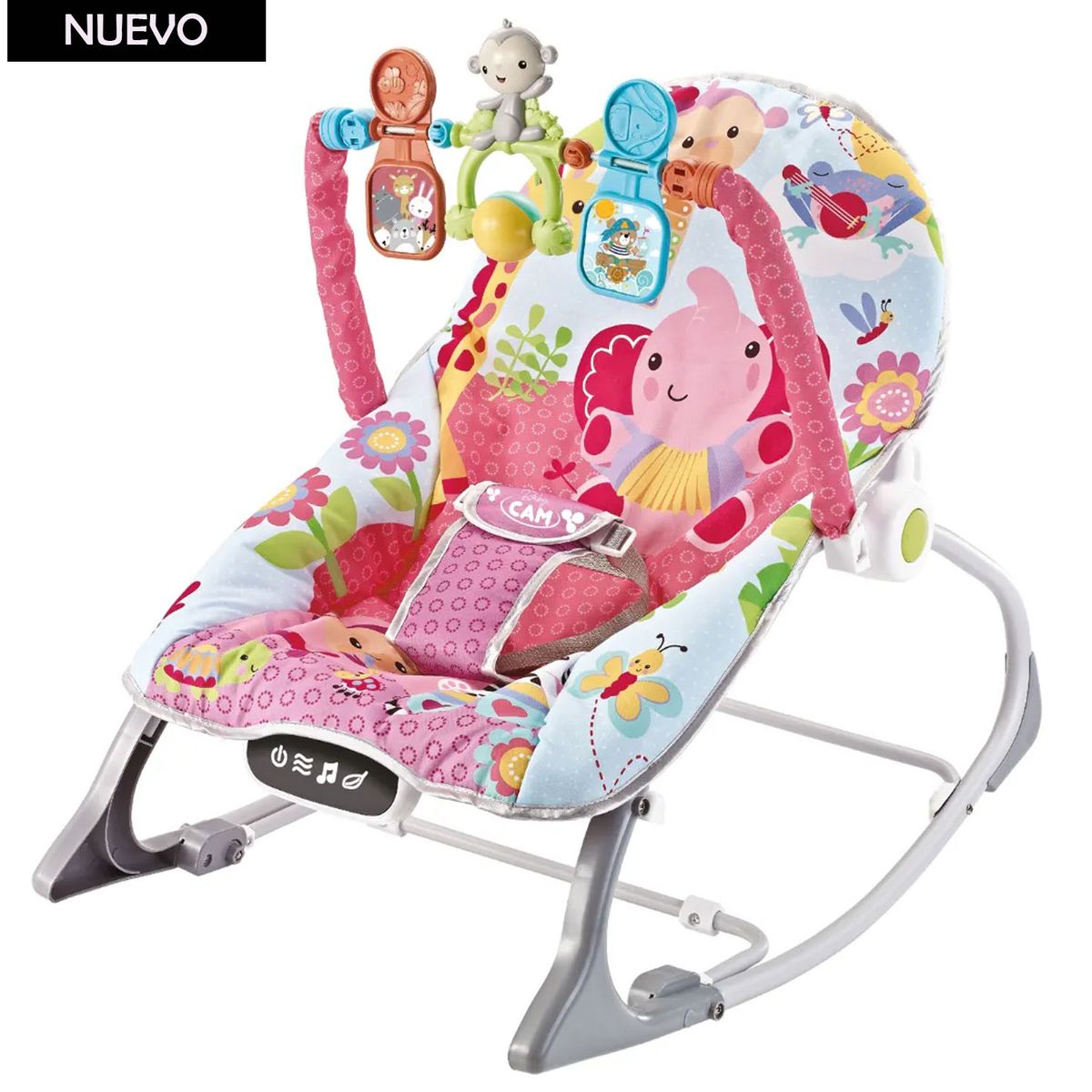 CAM - Silla Mecedora Musical Vibradora 20kg Rosa